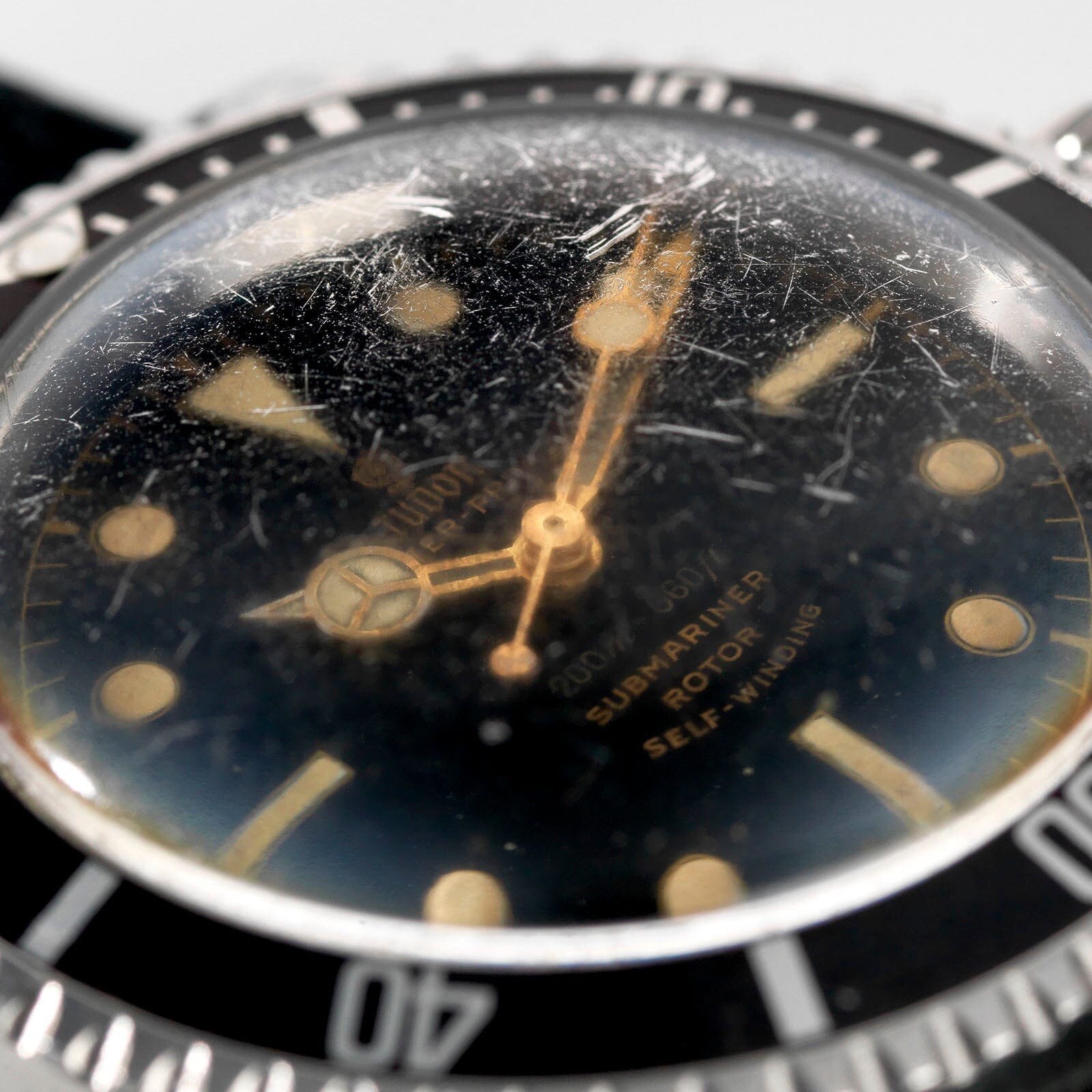 Original Owner Tudor 7928 pointed crown guard gilt dial Submariner at Bulang and Sons