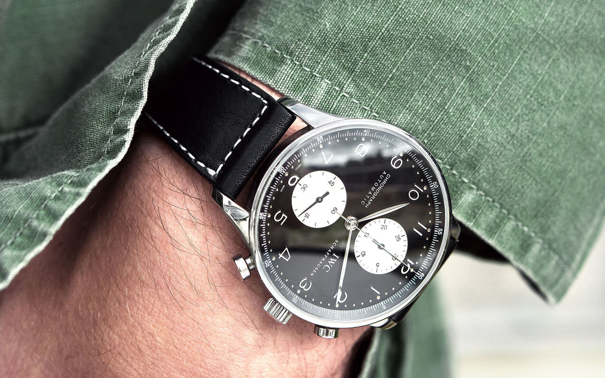 Bracelet En Cuir Véritable 21mm Marron - Compatible IWC Portuguese & Top Gun - Vintage G