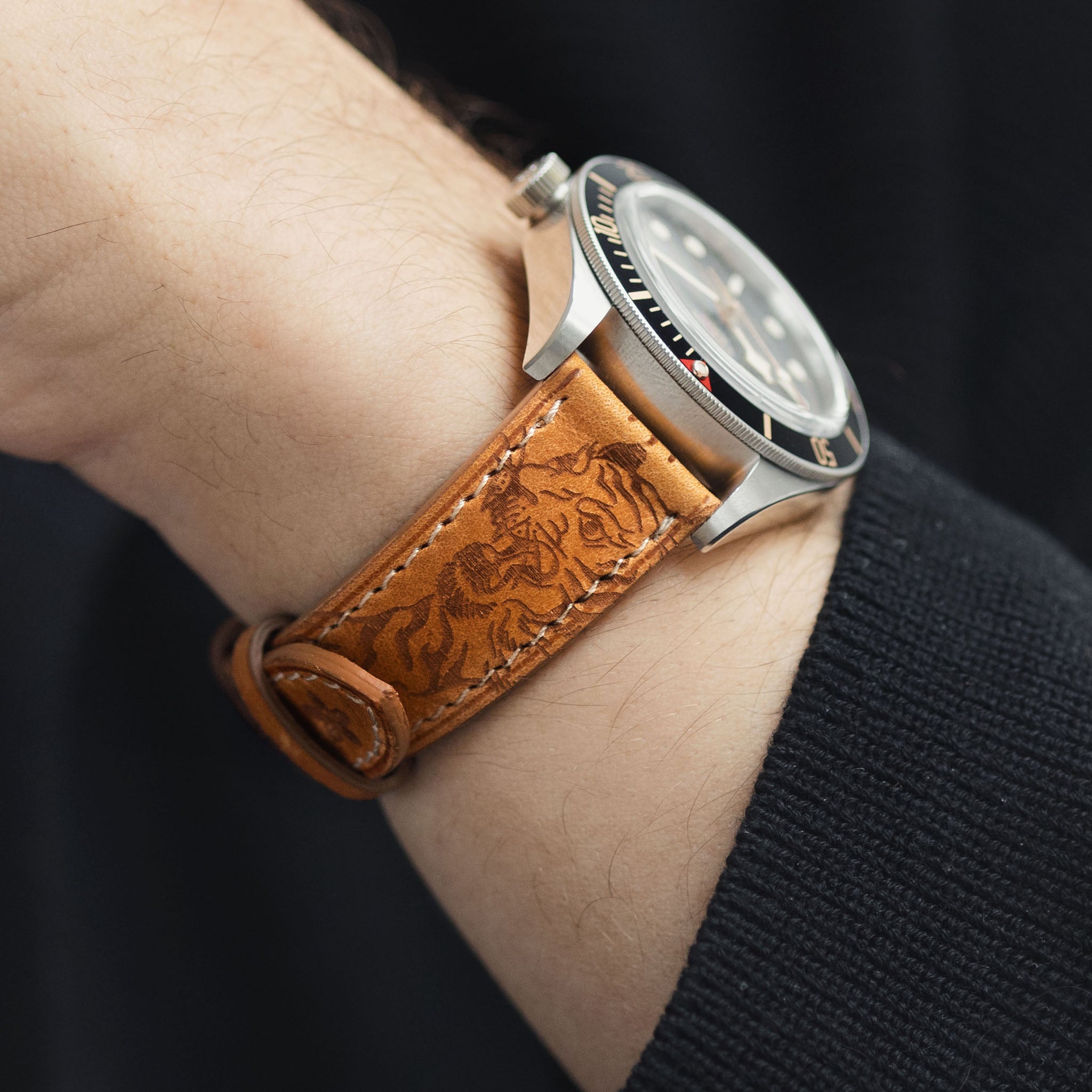 The Crouching Tiger Tattoo Watch Strap - Jubilee Edition by Bulang & Sons