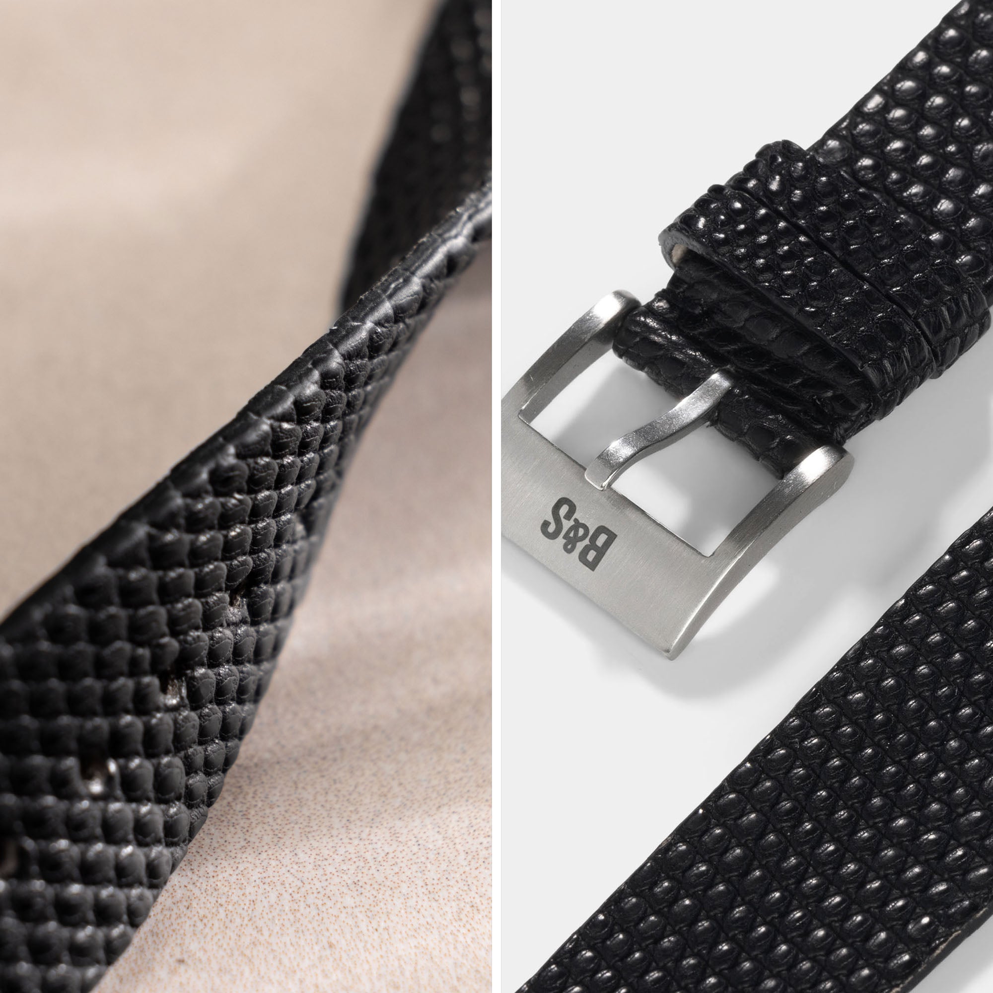 The Double Sided Black Lizard Strap - Jubilee Edition by Bulang & Sons