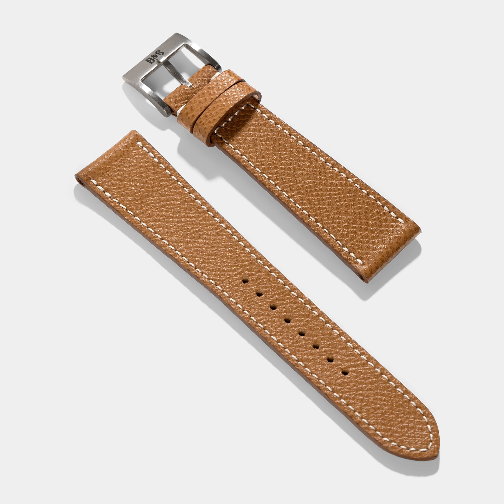 Epsom_Brown_Leather_Watch_Strap_For_Luxury_Vintage_Chronographs