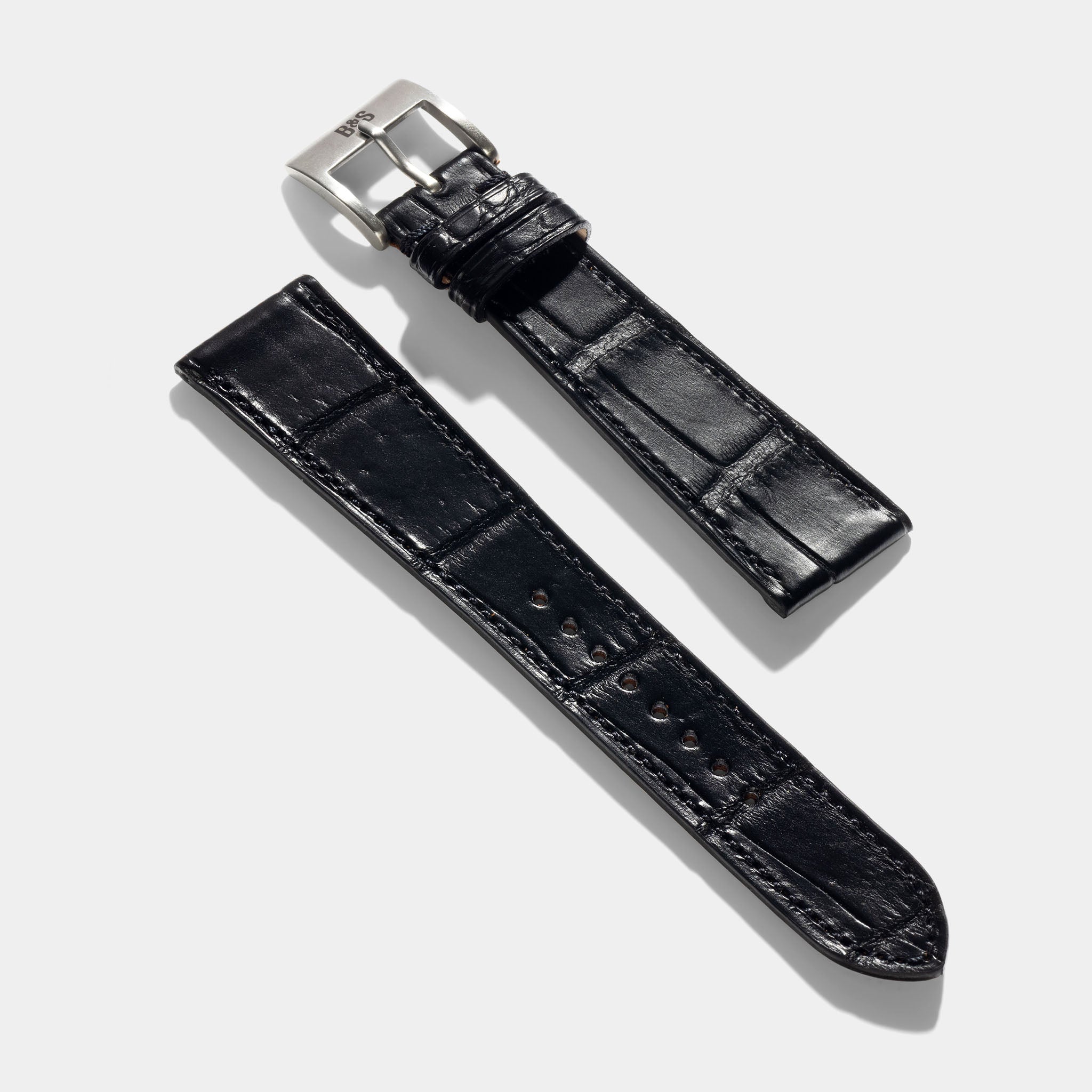 Strap for Patek Philippe Calatrava - Black Premium Full-Cut Alligator