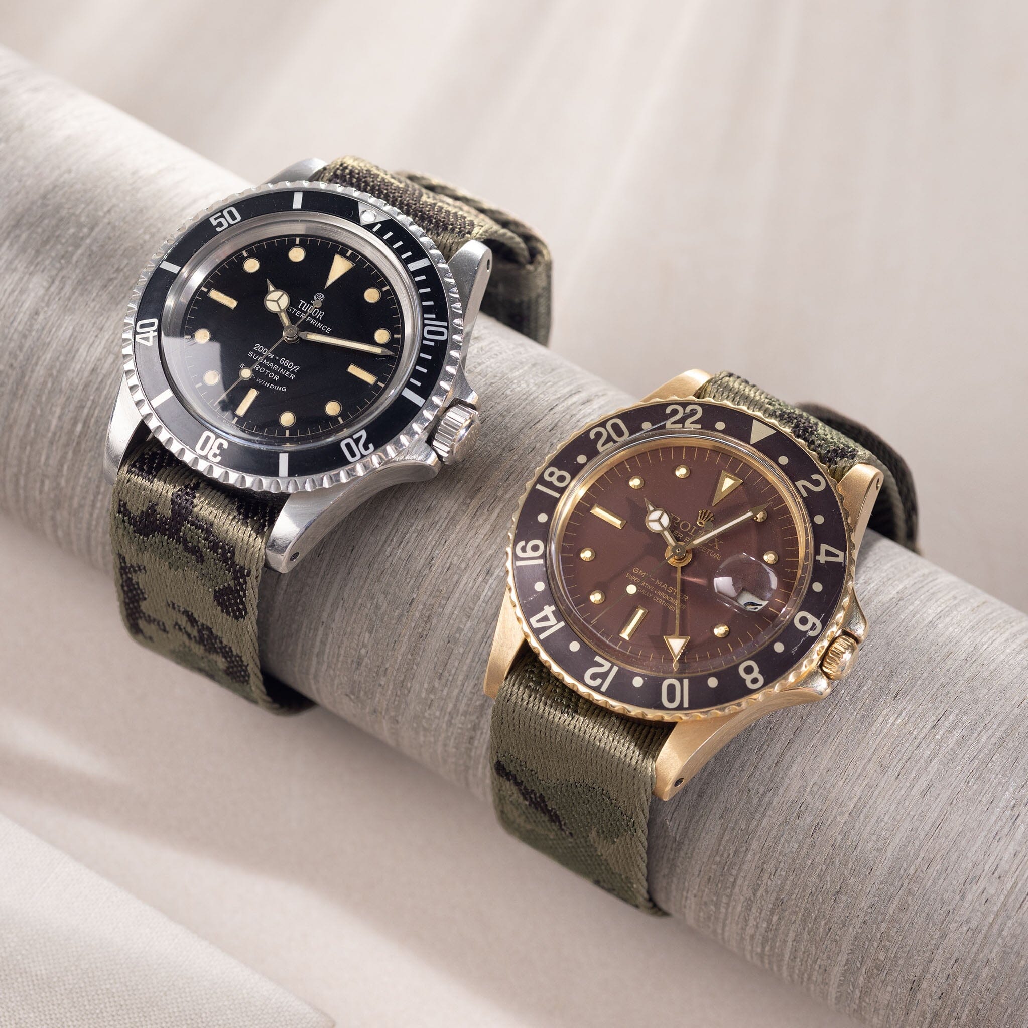 Camo Jacquard Nato Watch Strap For Rolex And Tudor Watches