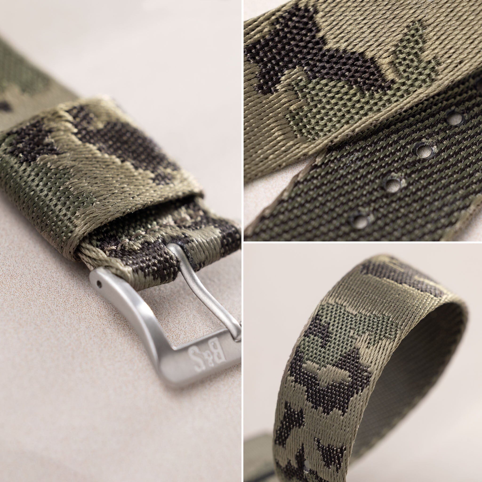 Camo Jacquard Nato Watch Strap for Luxury Sport Watches
