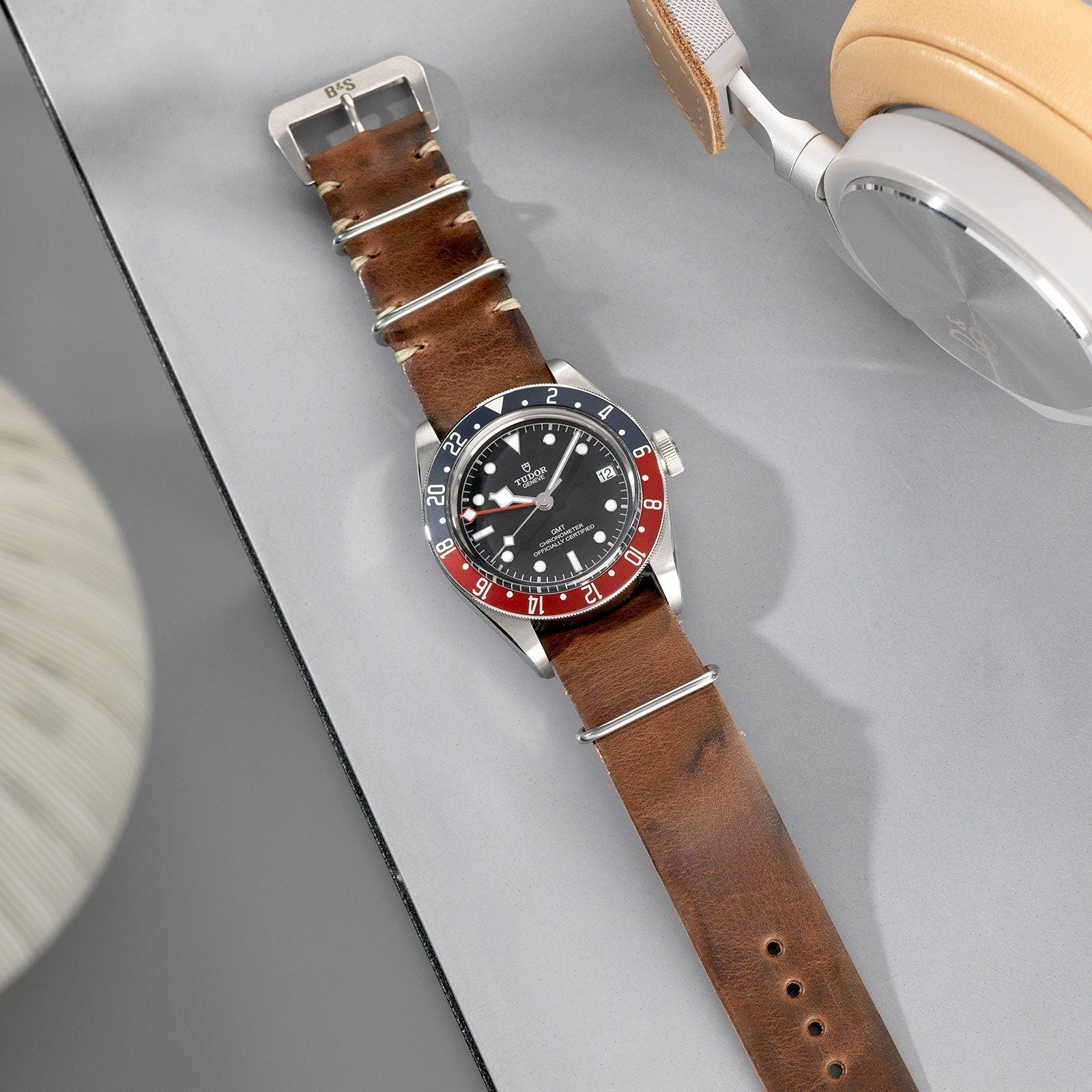 Siena Brown Single Pass Leather Watch Strap