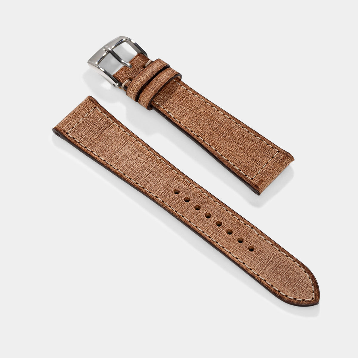 Strap for Tudor Black Bay 54 Linen Leather Watch Strap - Elegant Brown