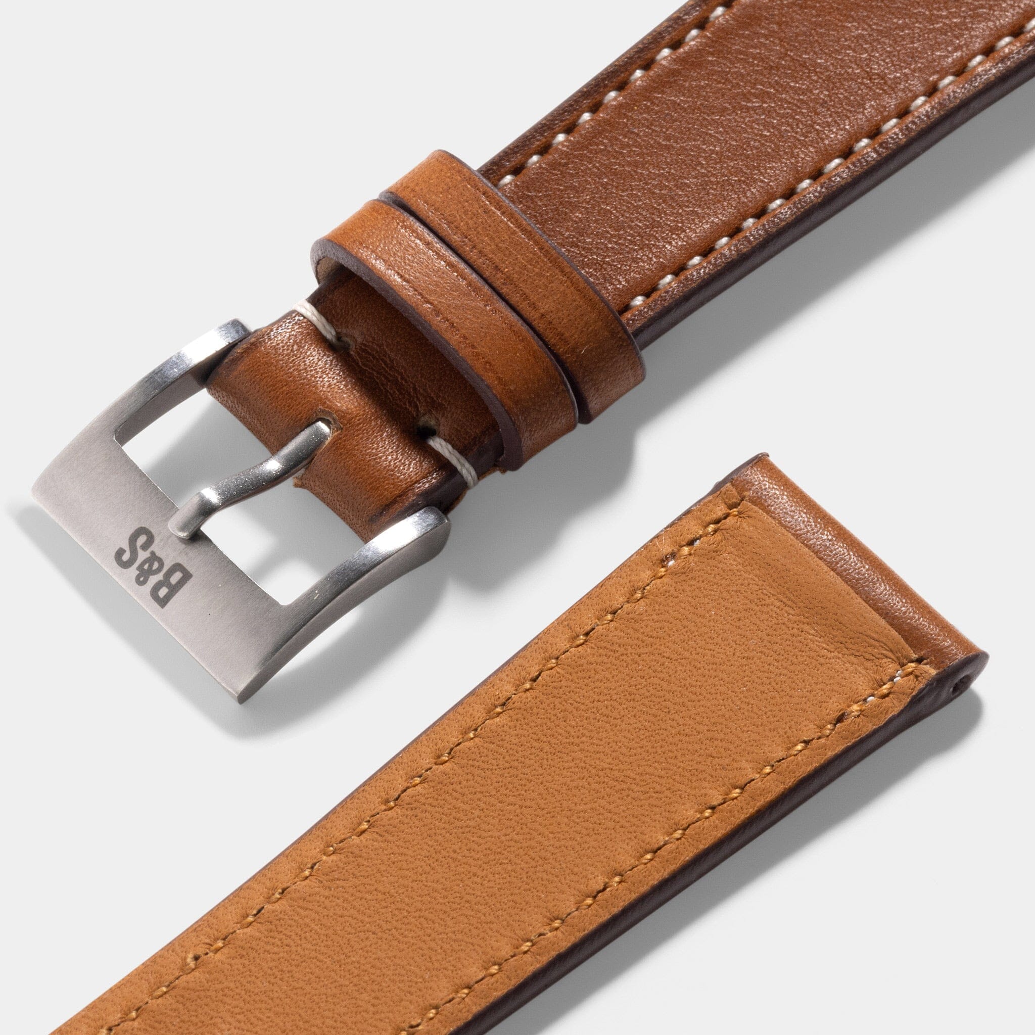 Barenia Cognac Brown Leather Watch Strap