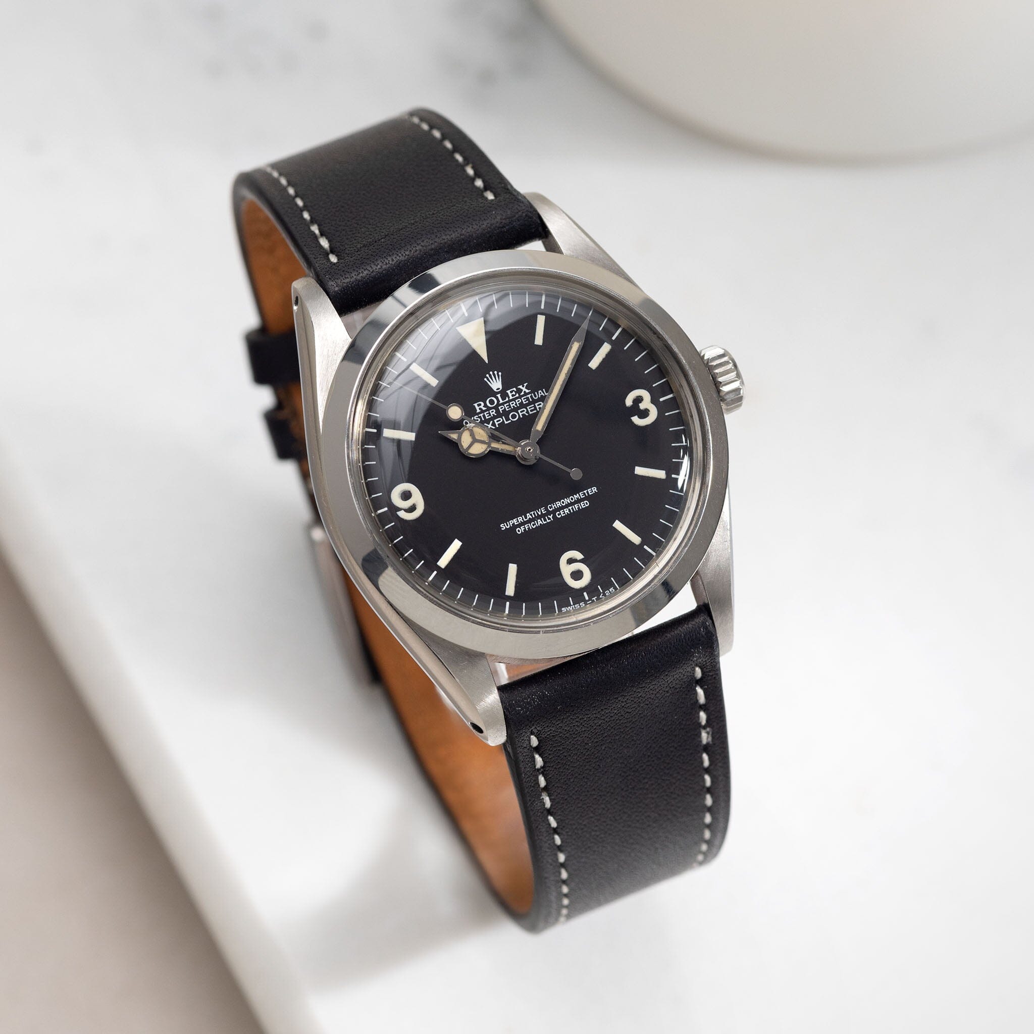 Barenia Black Leather Watch Strap