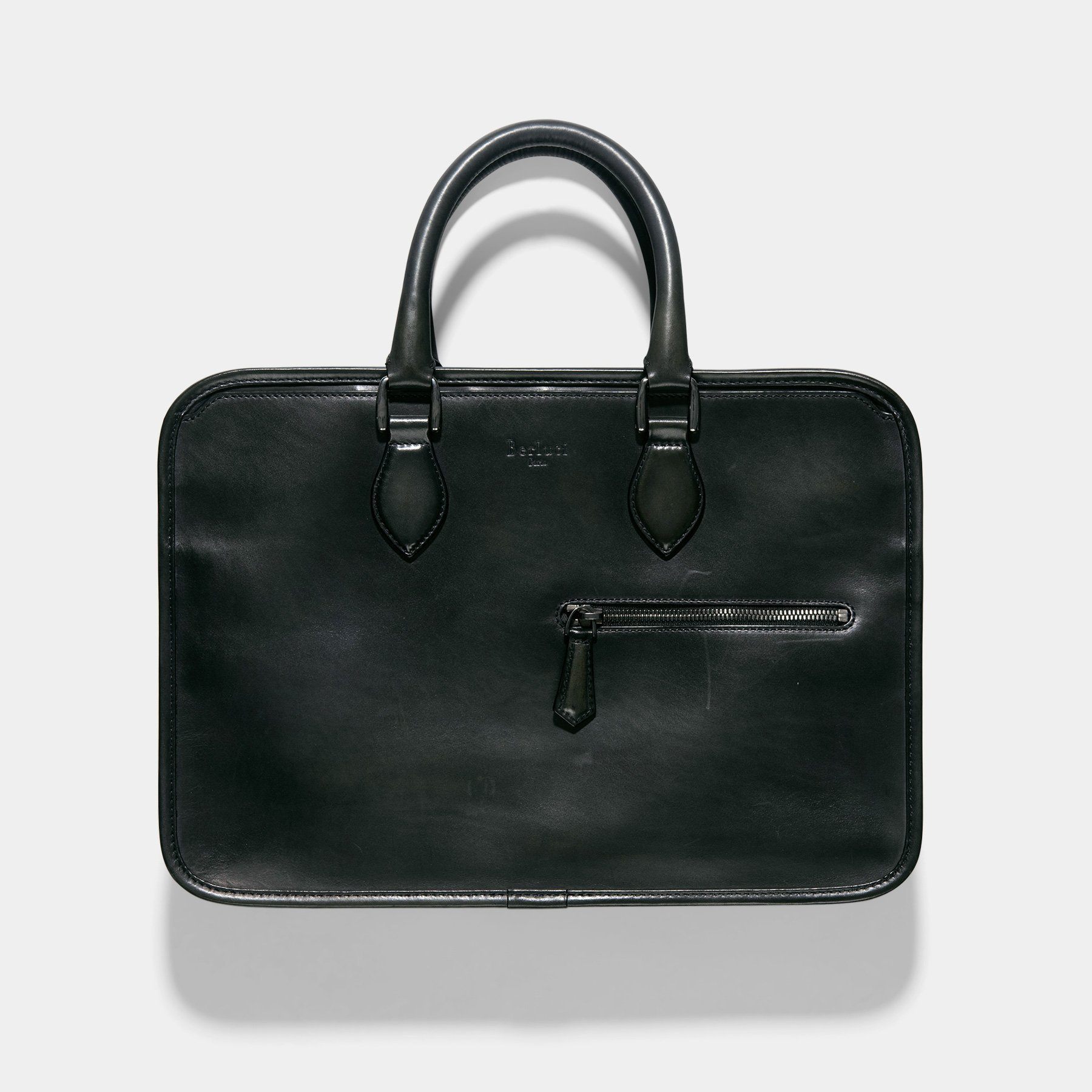 berluti spy leather briefcase convertible backpack Berluti Un Jour Dark Green Venezia Leather Briefcase