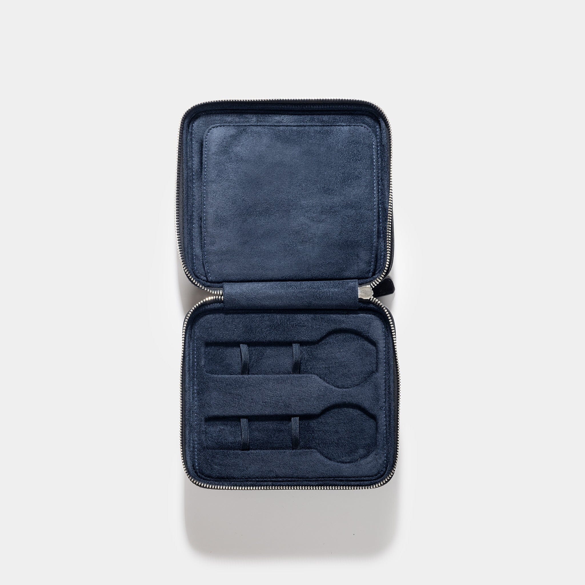 Black 4 Watch Leather Zip Folder