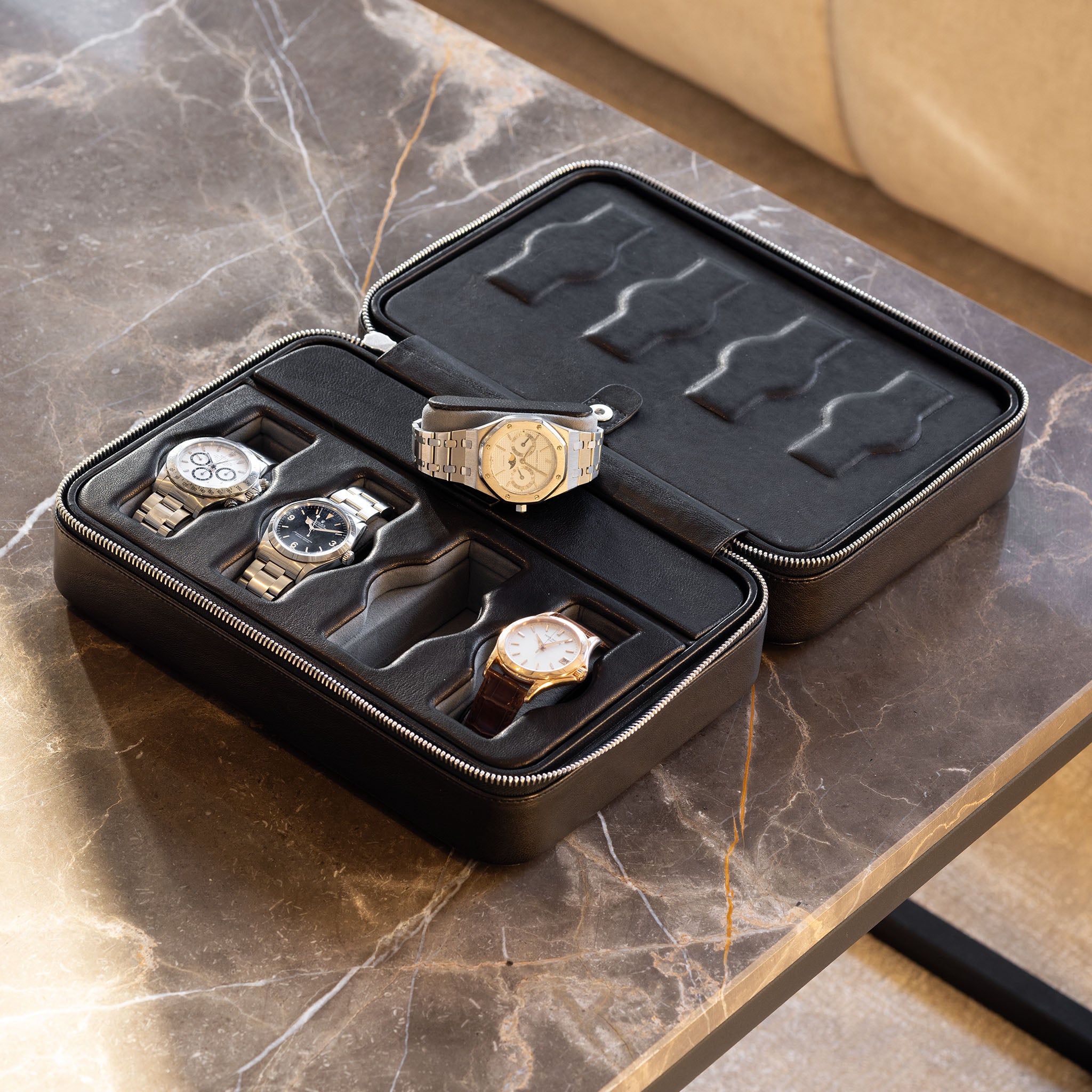 Black Luxury Leather Watch Box