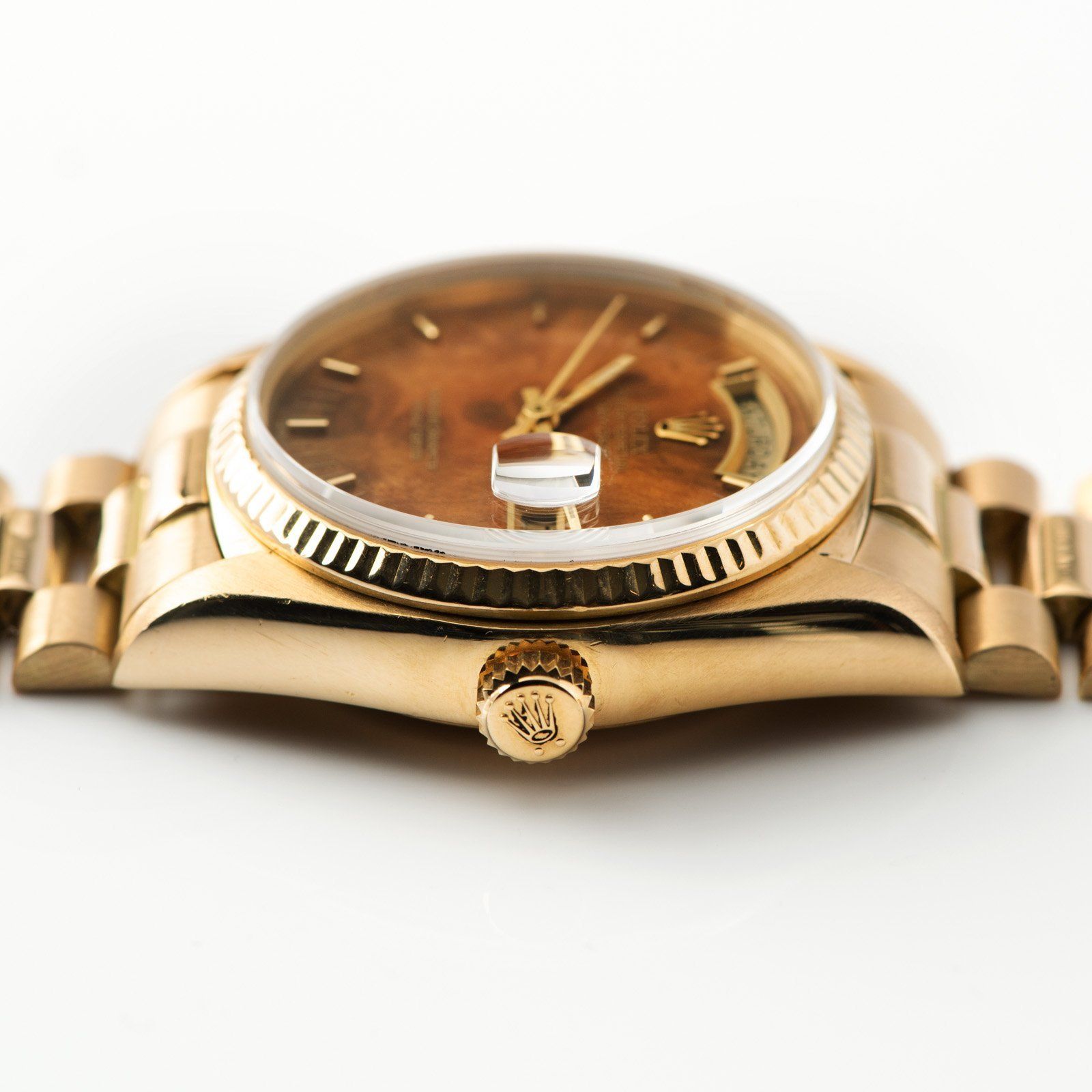 Rolex Day-Date Wood Dial Single Quickset 18038