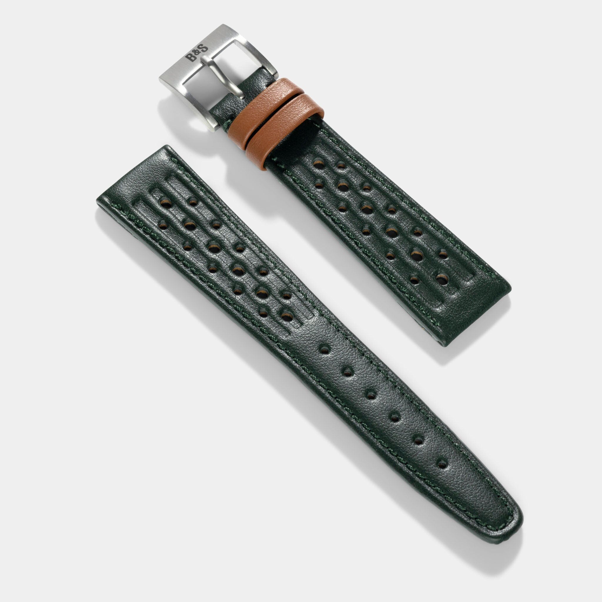 British Racing Green Leather Watch Strap - Jubilee Edition