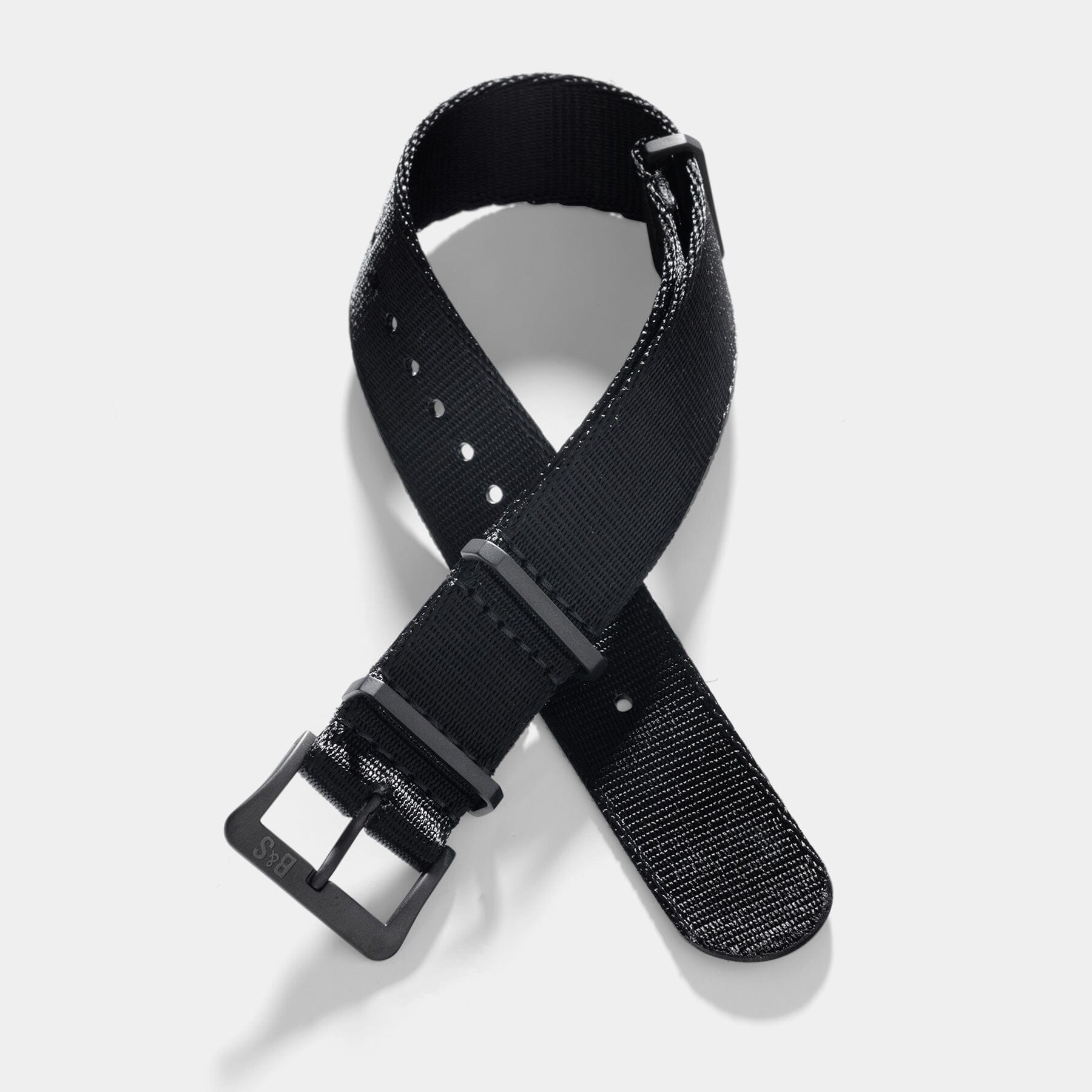 Deluxe Nylon Nato Watch Strap Black Out