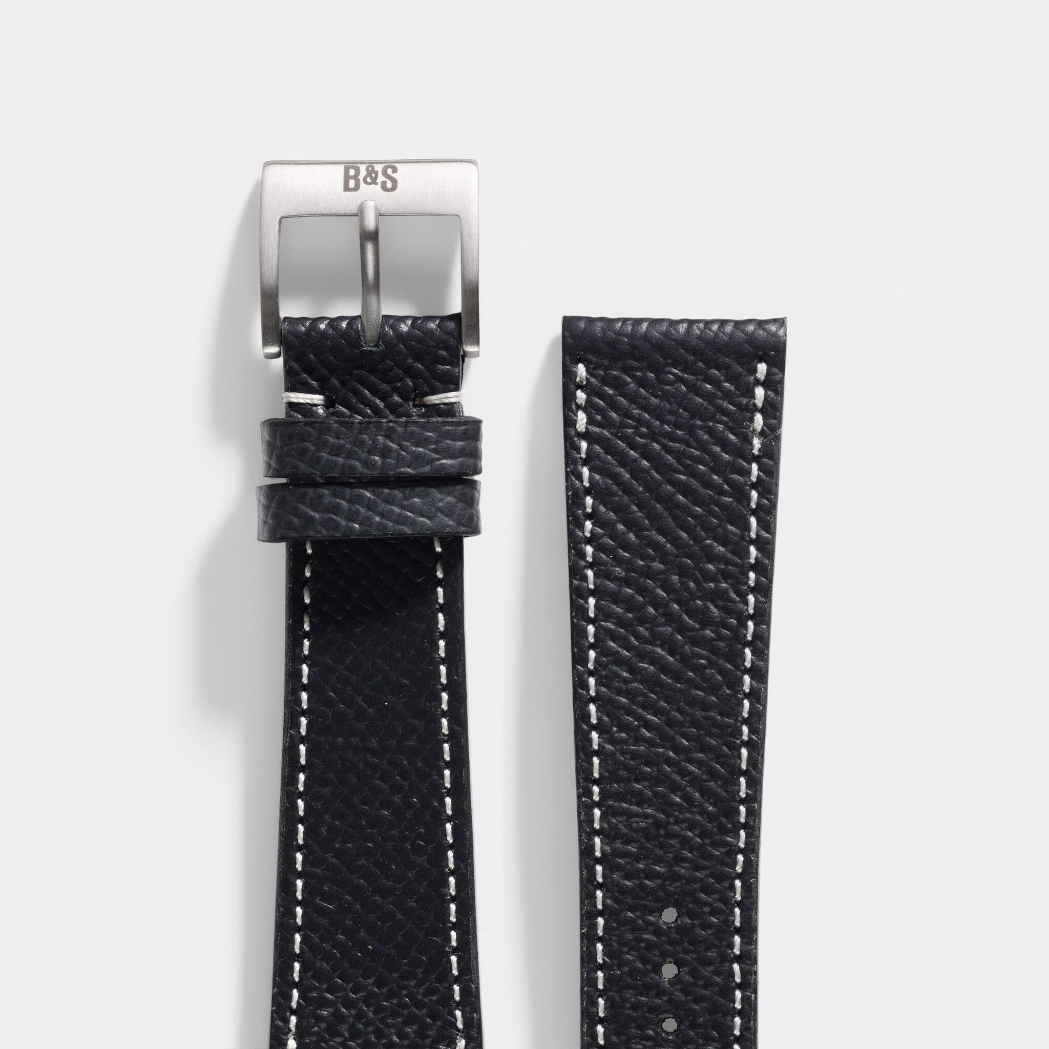 Epsom Black Leather Watch Strap