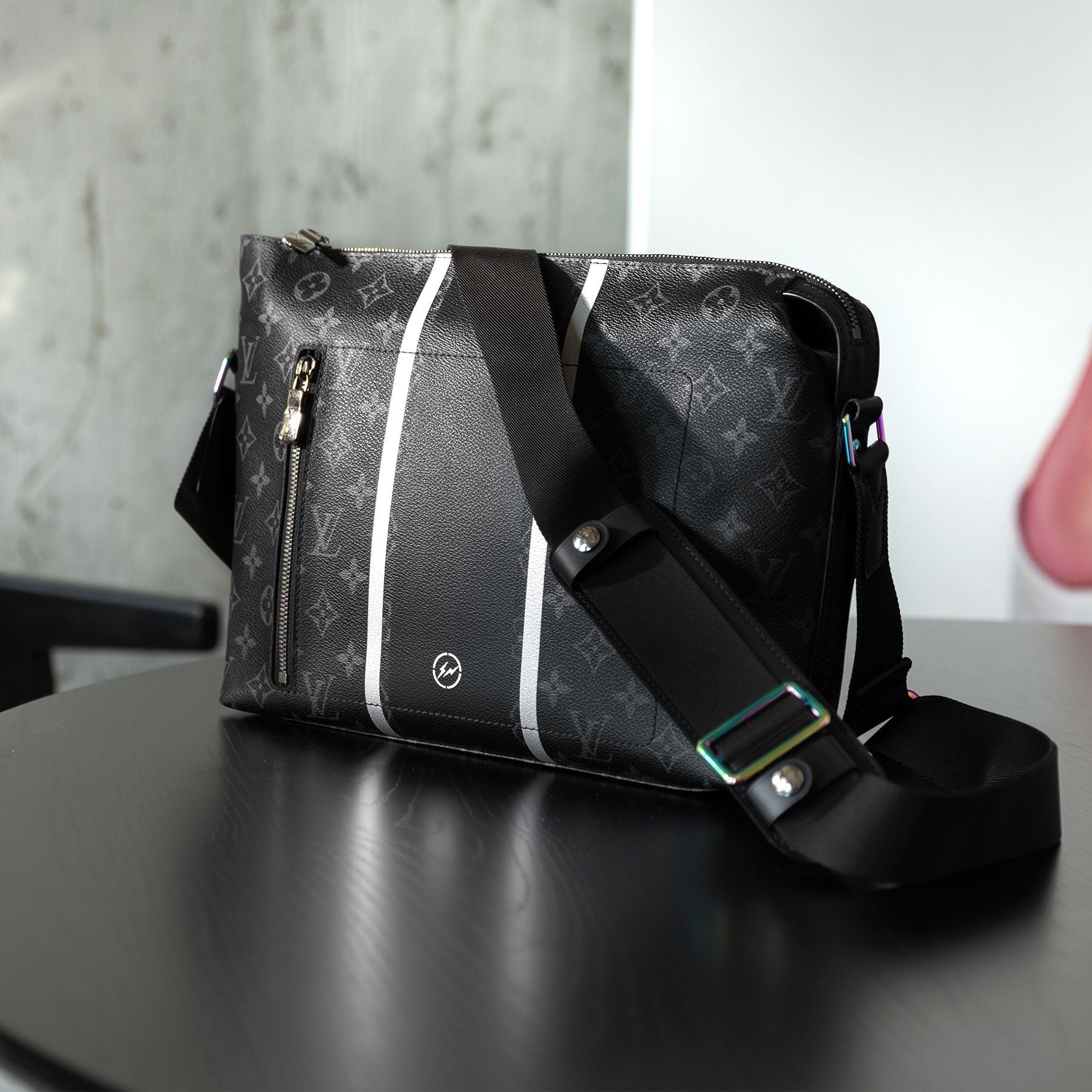 louis vuitton apollo eclipse backpack Louis Vuitton Fragment Monogram Eclipse Apollo Messenger Bag