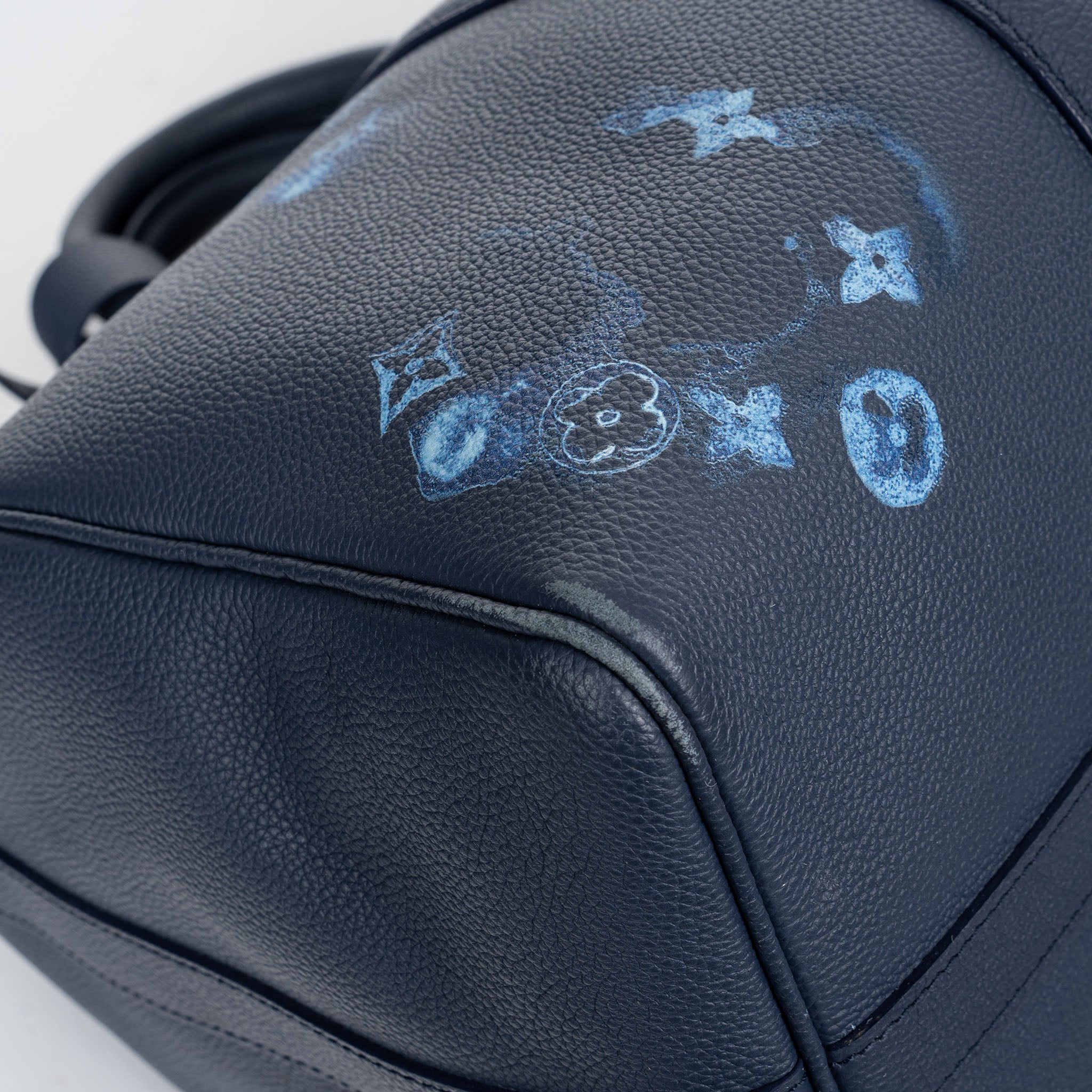 Louis Vuitton Keepall Bandouliere 40 Watercolor Ink Blue Weekend Travel Bag