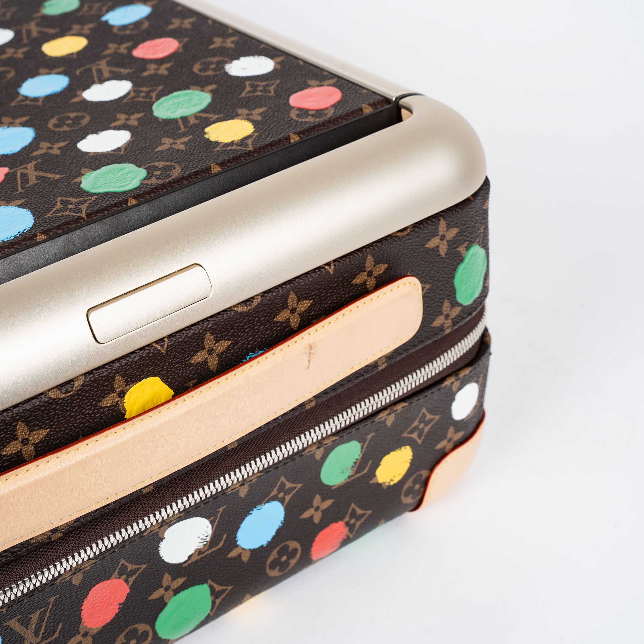 Louis Vuitton Yayoi Kusama Painted Dots Horizon Suitcase (55cm) Dark brown