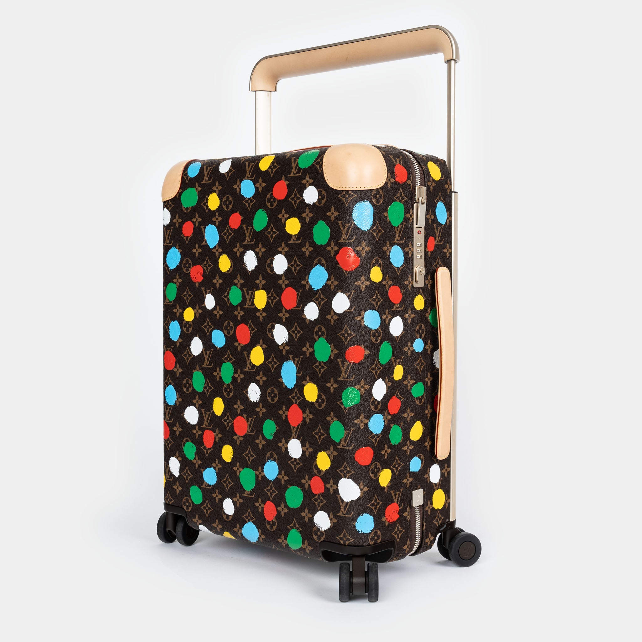Louis Vuitton Yayoi Kusama Painted Dots Horizon Suitcase (55cm) Dark brown