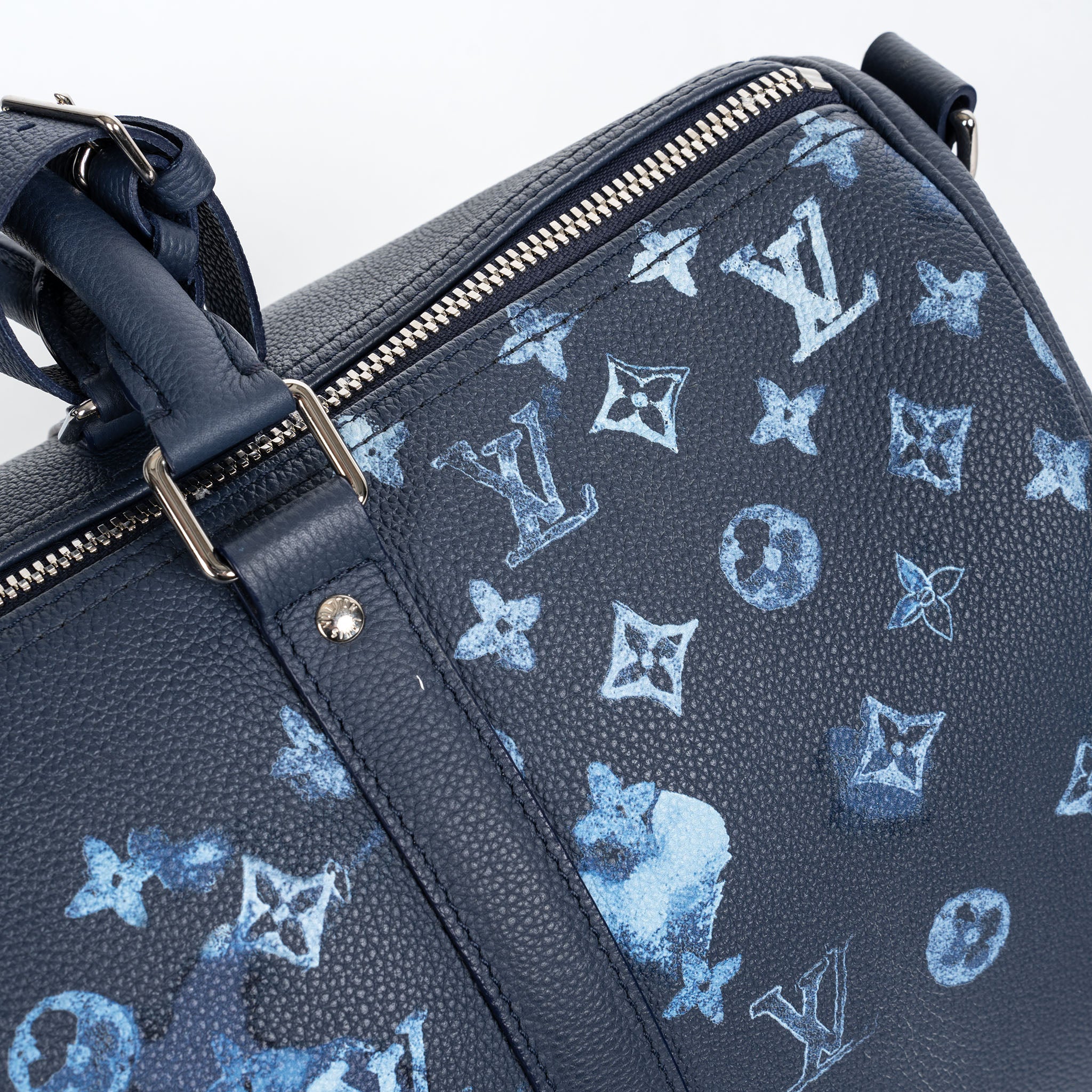 Louis Vuitton Keepall Bandouliere 40 Watercolor Ink Blue Weekend Travel Bag