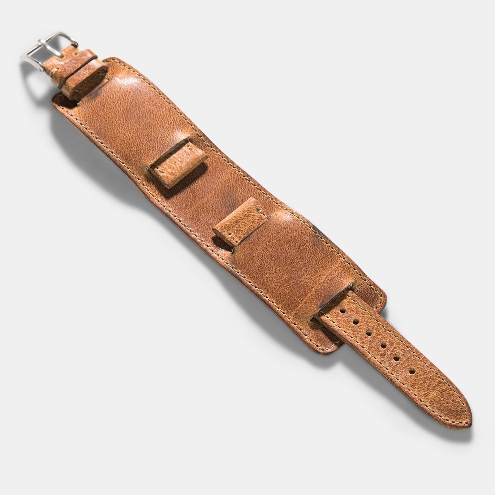 Faccio Brown Leather Bund Strap - Main Image
