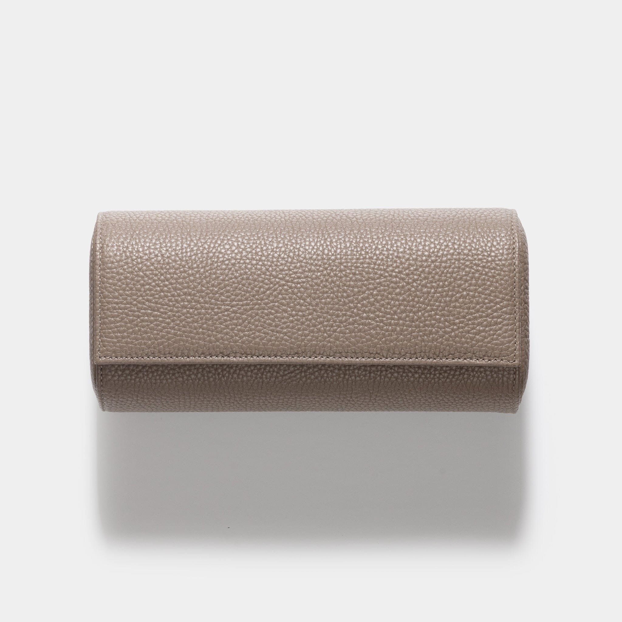 OVAL 3 WATCH TAUPE LEATHER WATCH BOX