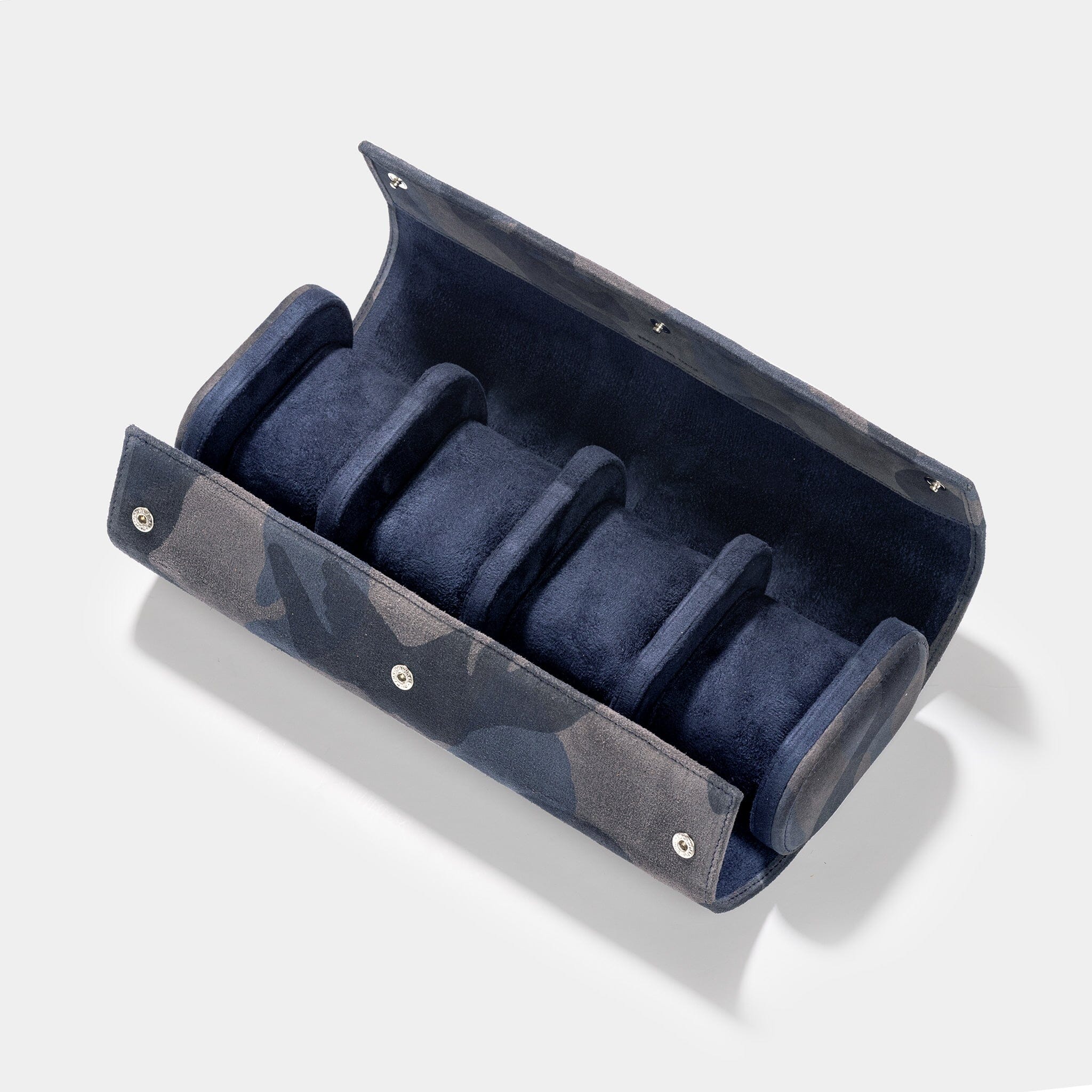 Oval 4 Watch Blue Camo Leather Watch Box