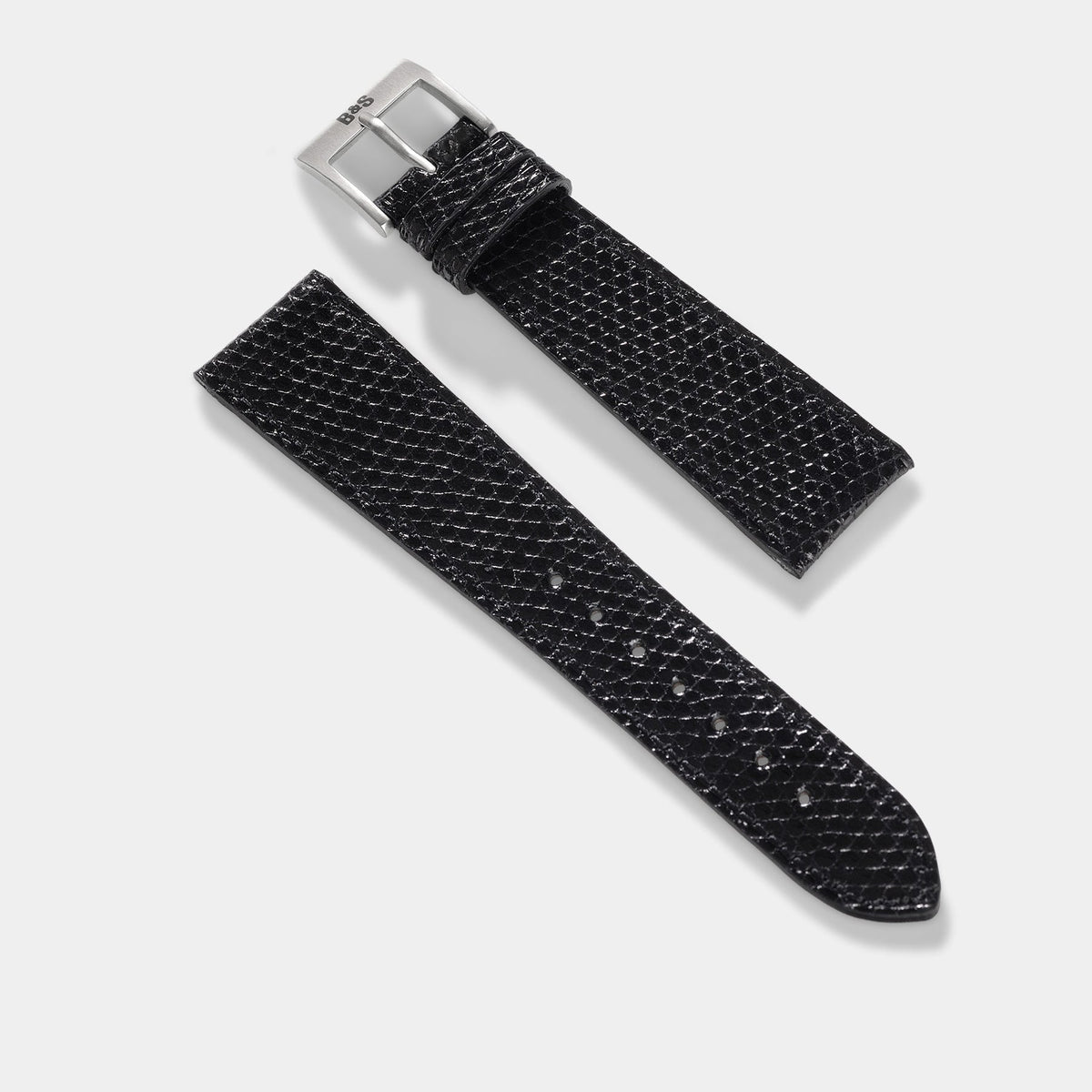 Philip Stein Black Lizard Strap with watch case EUC Slim Brilliant Black Lizard Leather Watch Strap main image 4