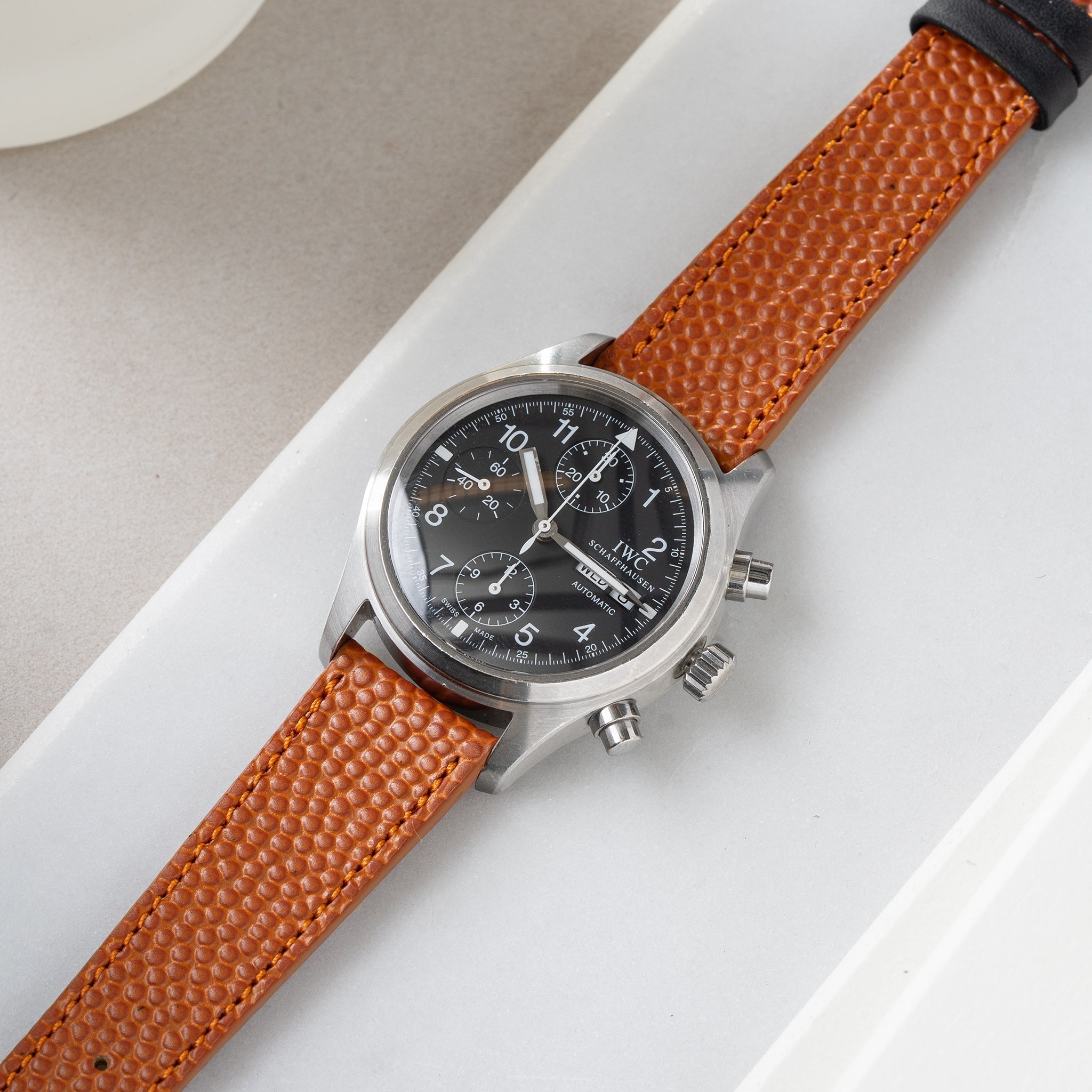 Strap for IWC Flieger Chronograph -Basketball Horween Leather (20mm)