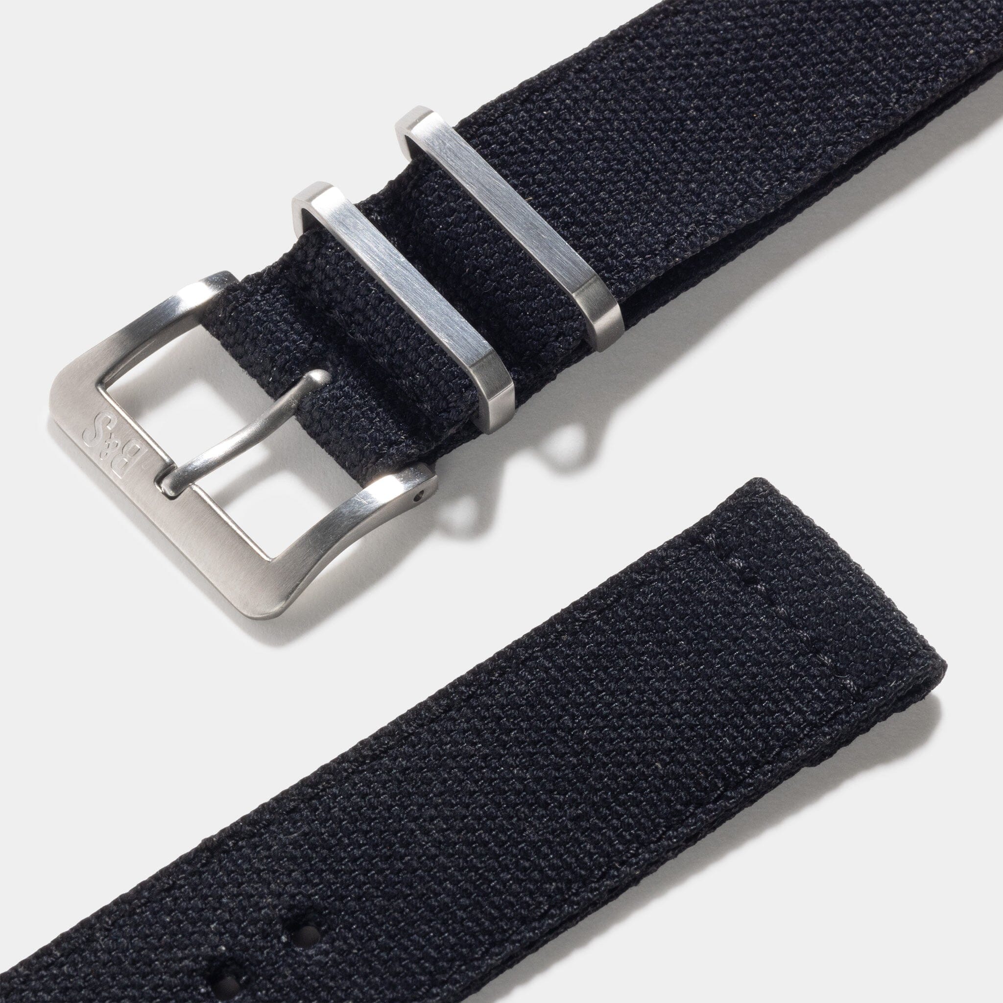 Safari Black Canvas Watch Strap