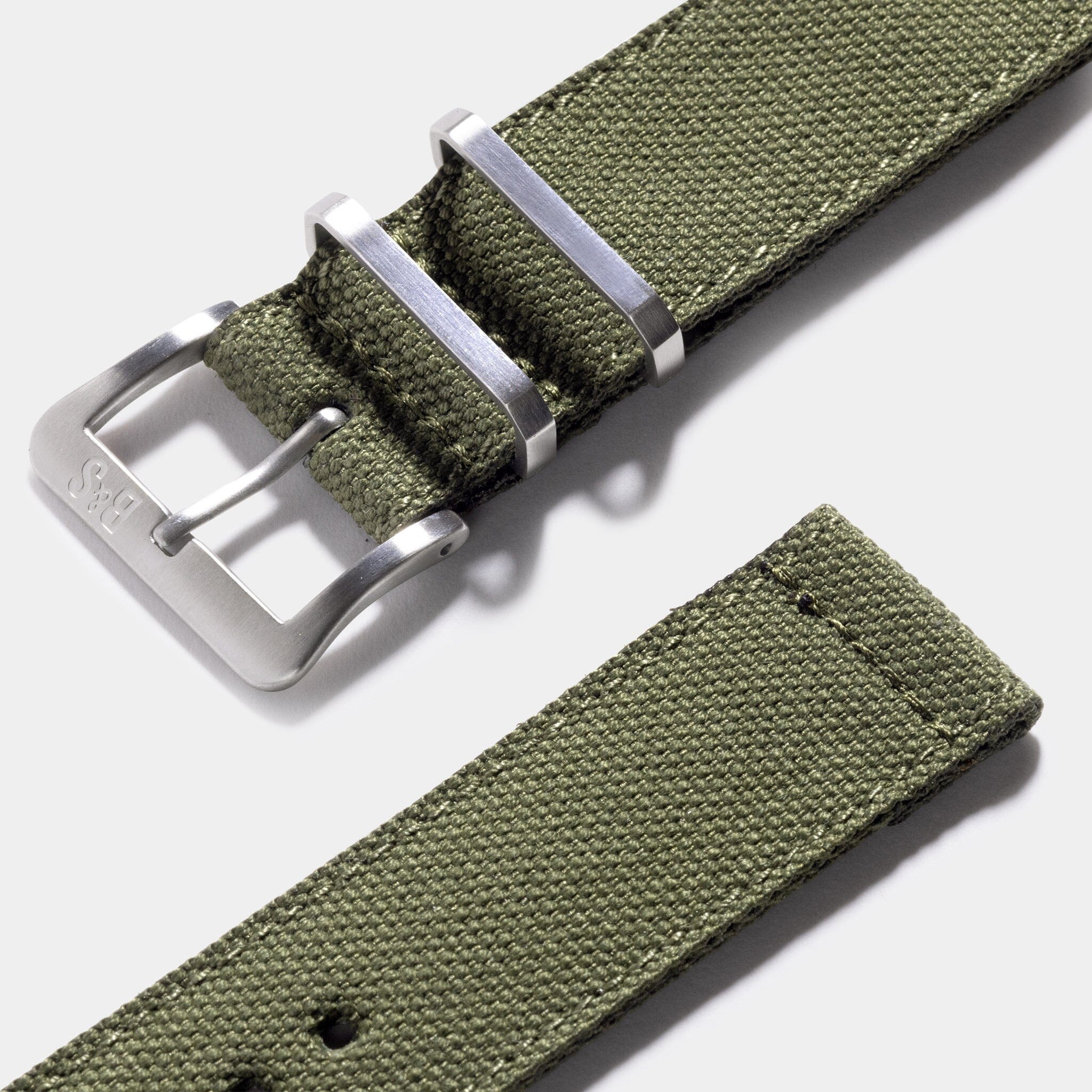 Safari Olive Canvas Watch Strap