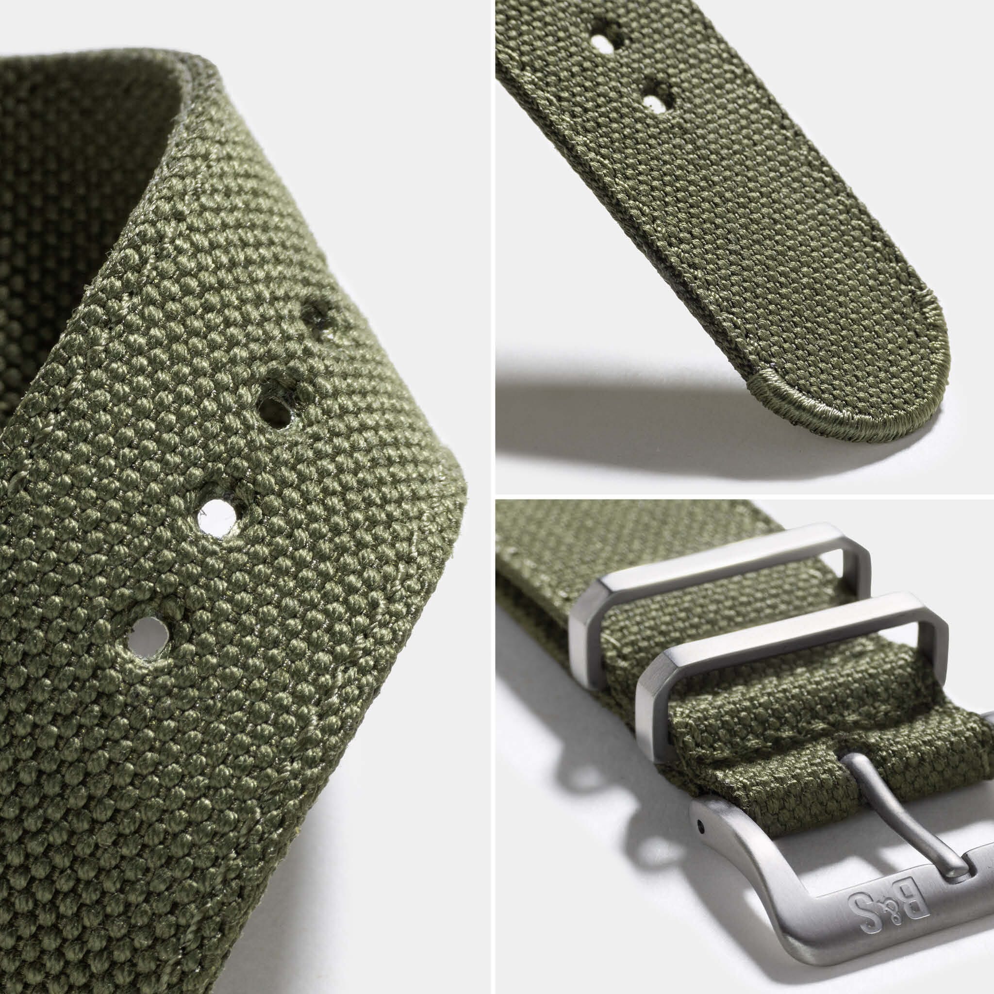 Safari Olive Canvas Watch Strap