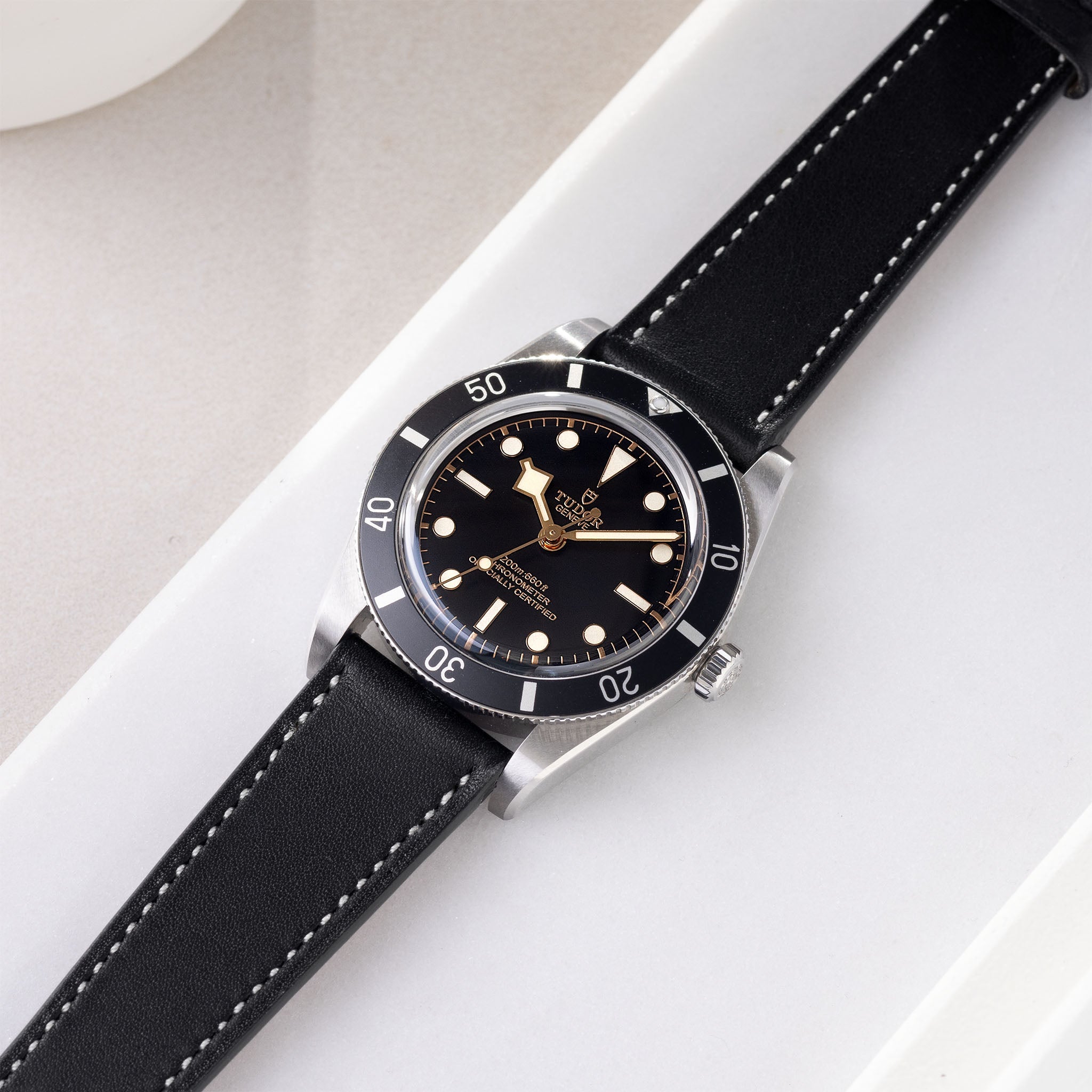 Tudor Black Bay 54 Leather Strap Strap For Tudor Black Bay 54