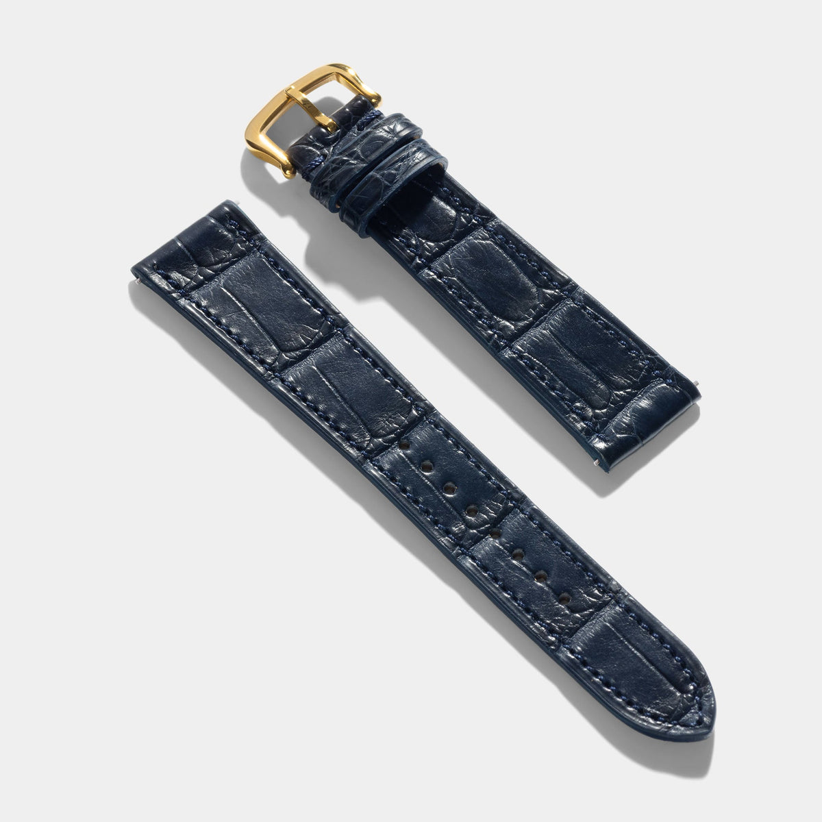 Strap for Cartier Tank Louis (2021 - Today) - Premium Dark Blue Alligator