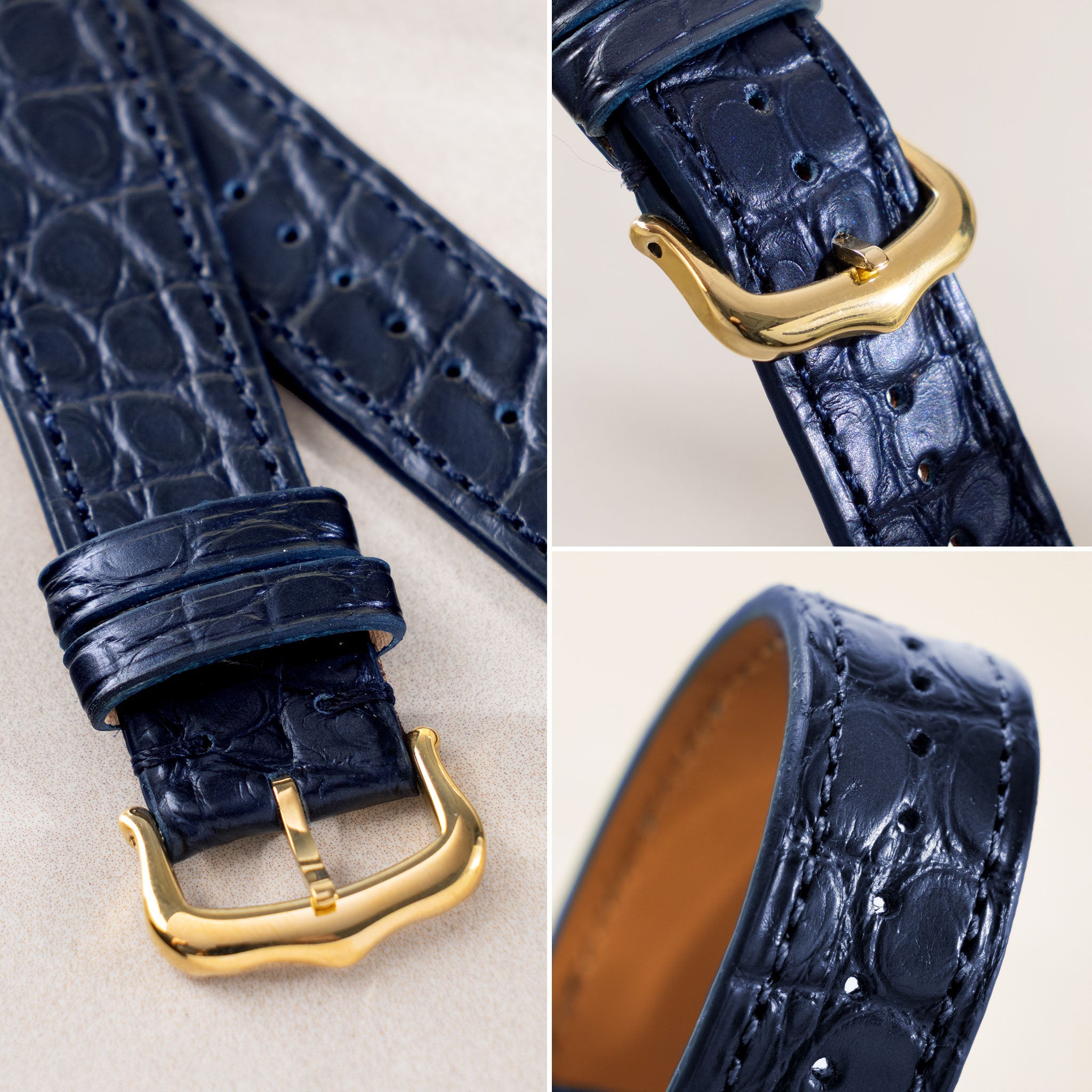 Strap for Cartier 17.5mm - The Blue Alligator