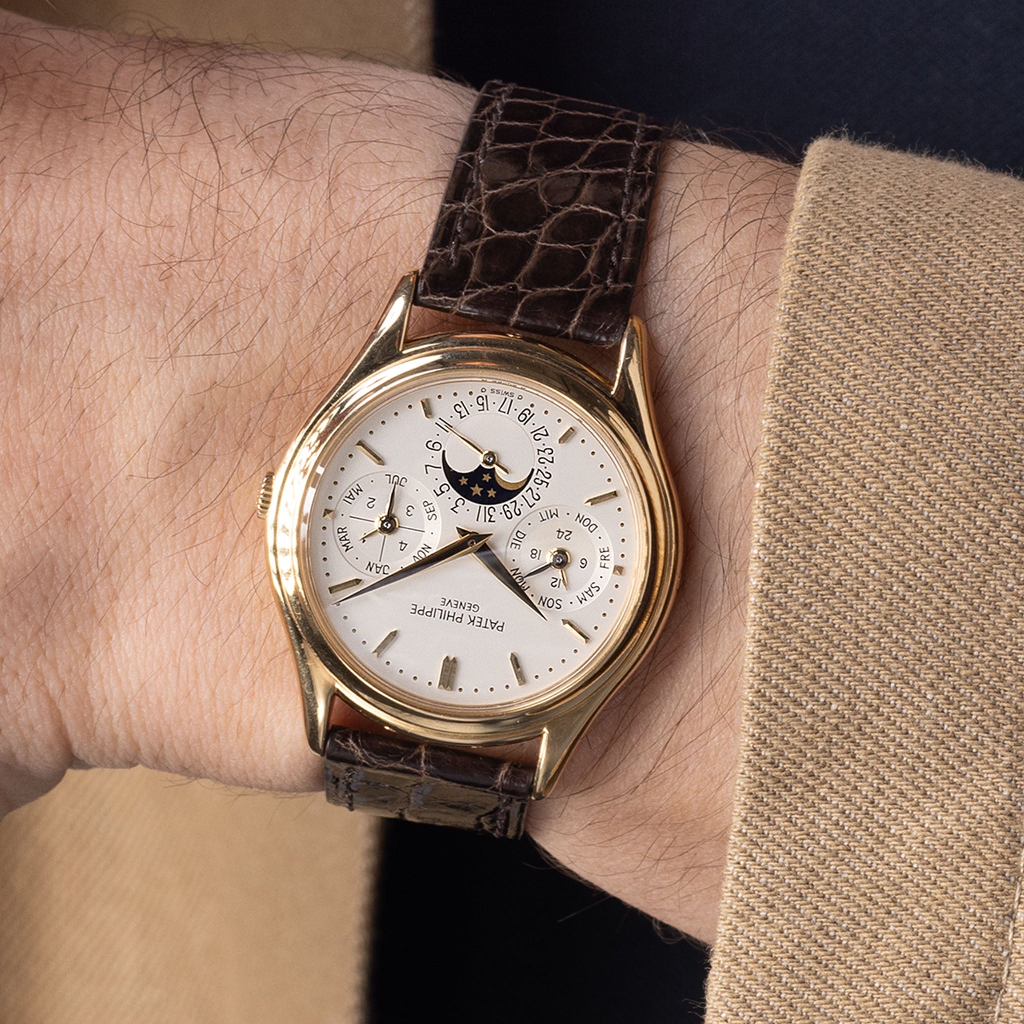 Deep Brown Alligator Watch Strap - Classic Dress