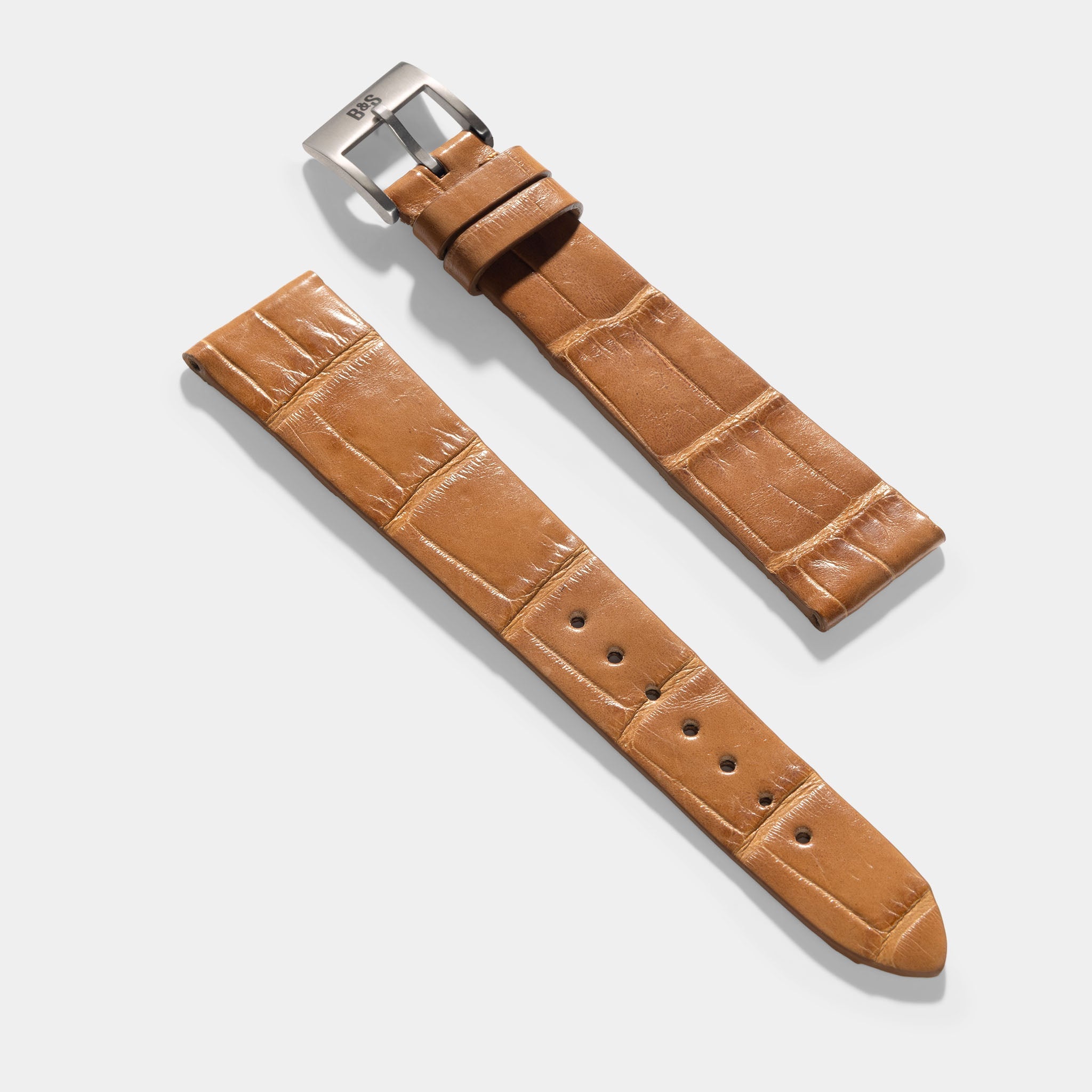 Honey Double Sided Alligator Watch Strap - Classic Dress