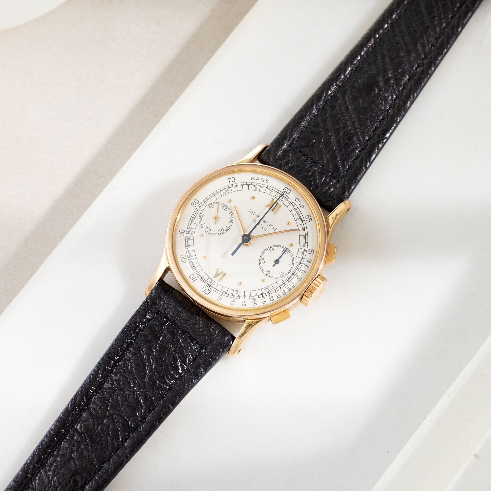 Black Boxed Grained Ostrich Watch Strap – Classic Dress