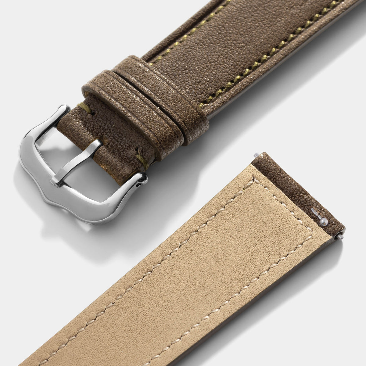 Strap for Cartier Tank Must (2021 - Today) - Olive Green Boxed Calfskin