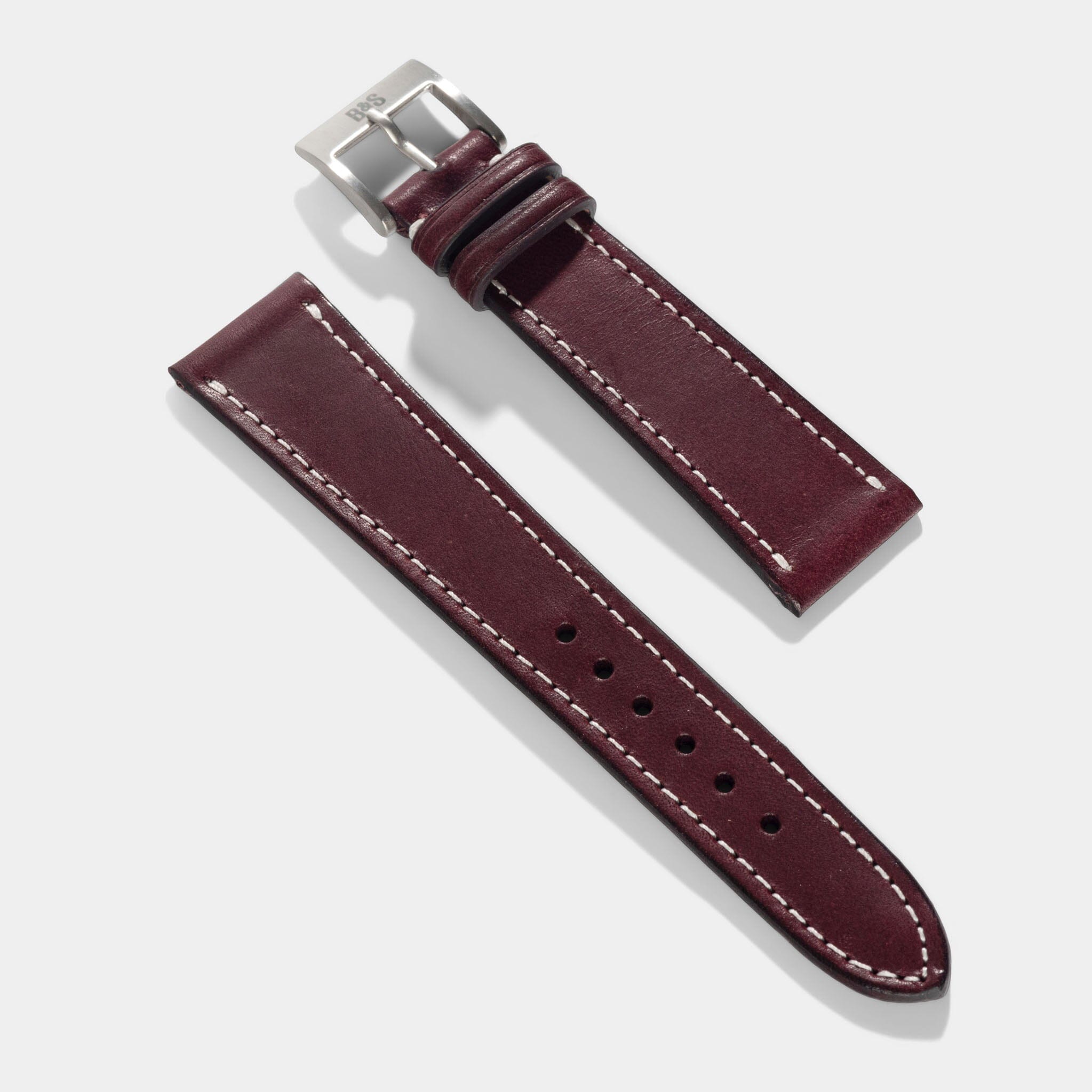 Maroon leather 2025 watch strap