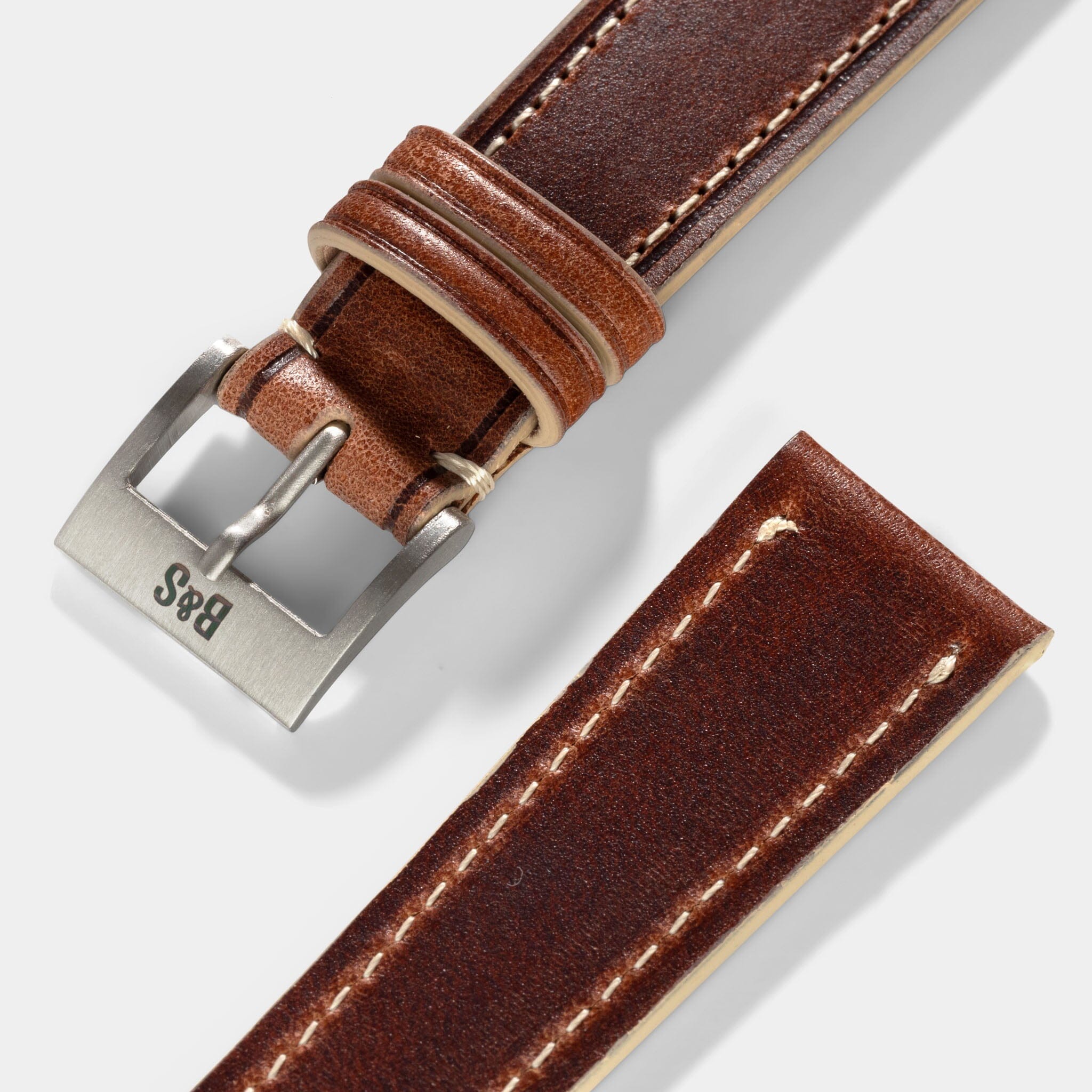 Siena Brown Retro Leather Watch Strap