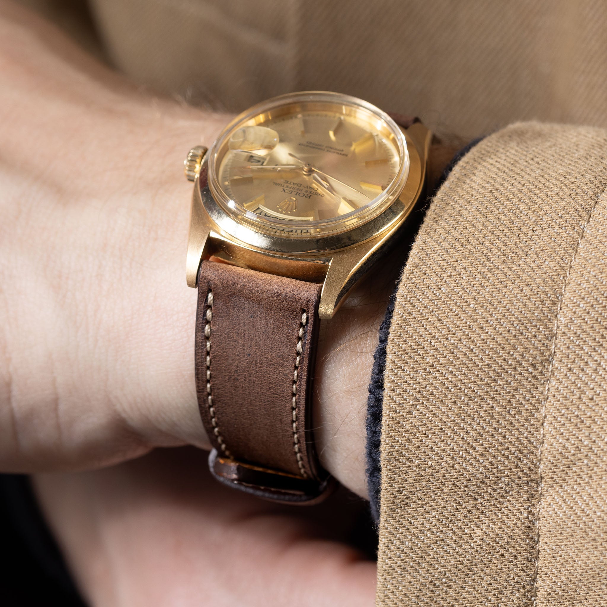 Dry Soil Brown Leather Watch Strap