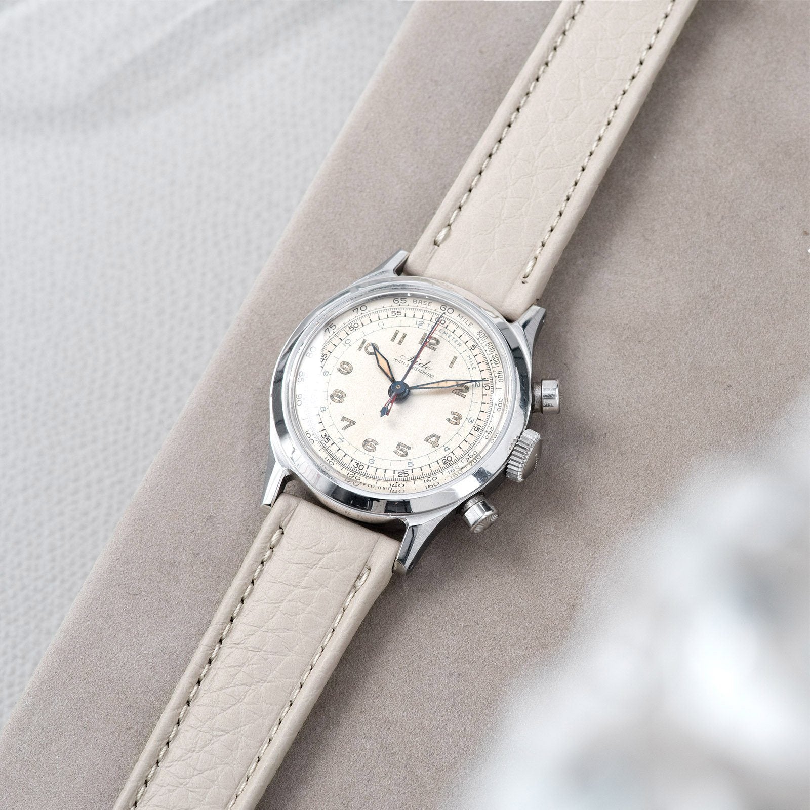Taurillon Creme Heritage Leather Watch Strap