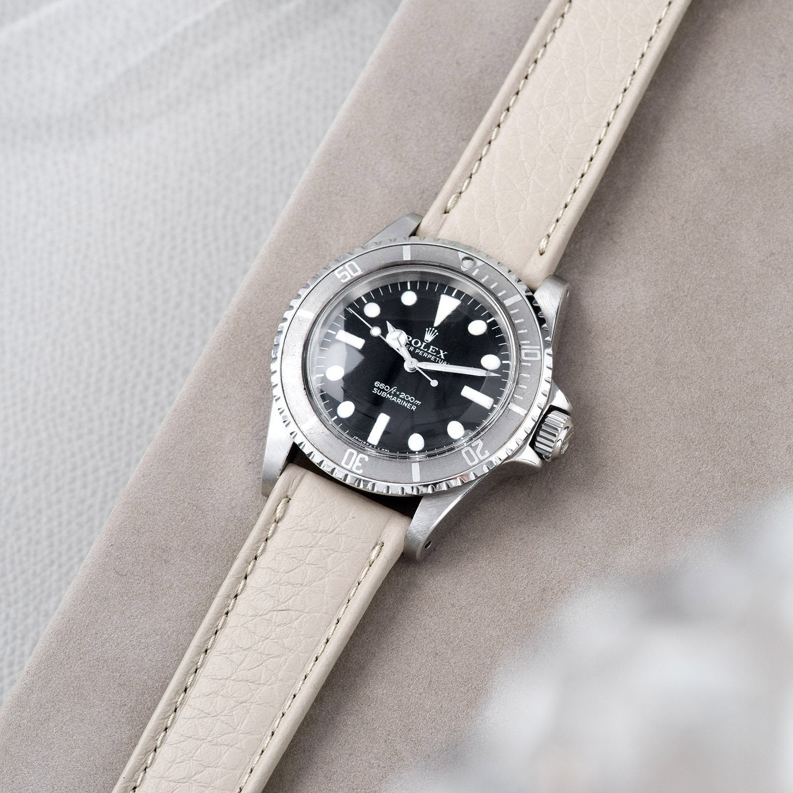 Taurillon Creme Heritage Leather Watch Strap