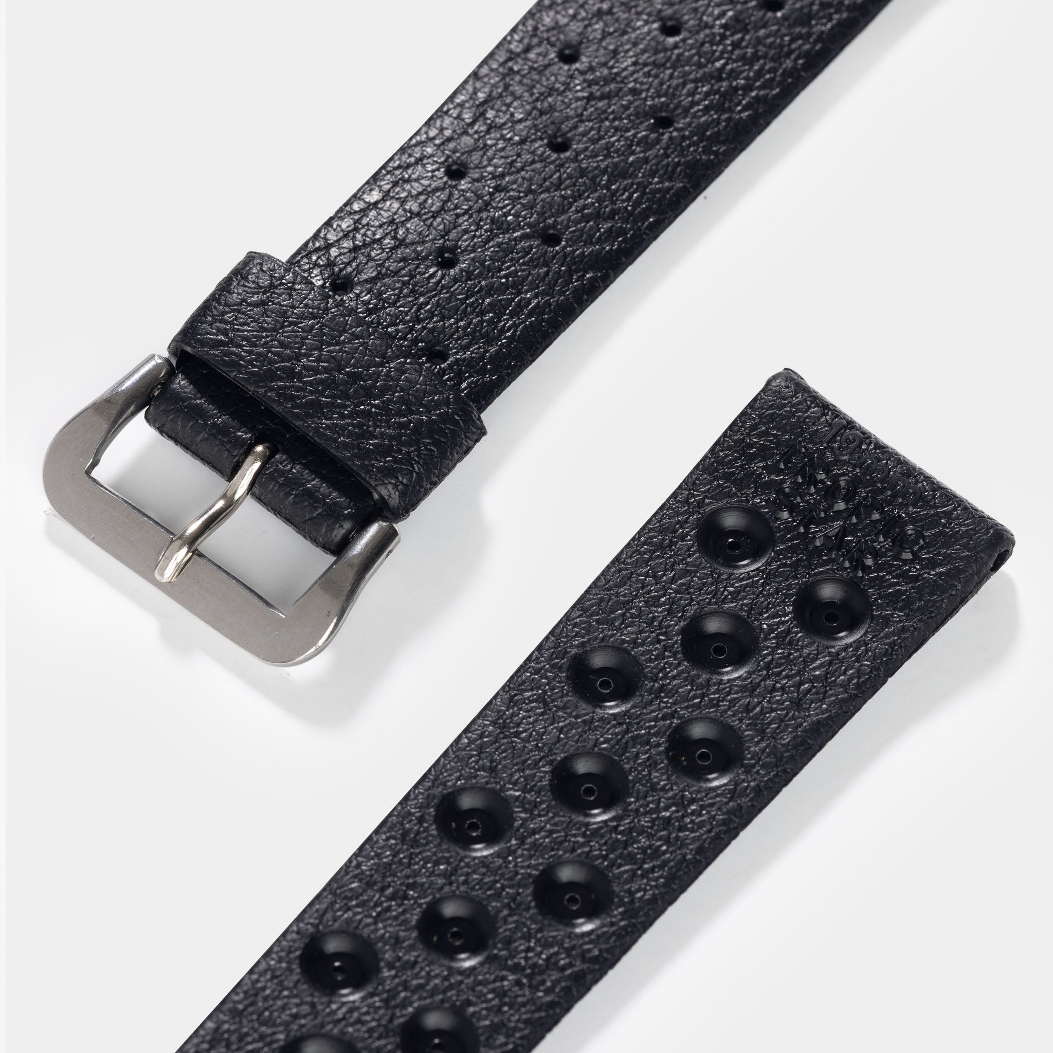 Vintage NOS Swiss Tropic Star Black Rubber Watch Strap
