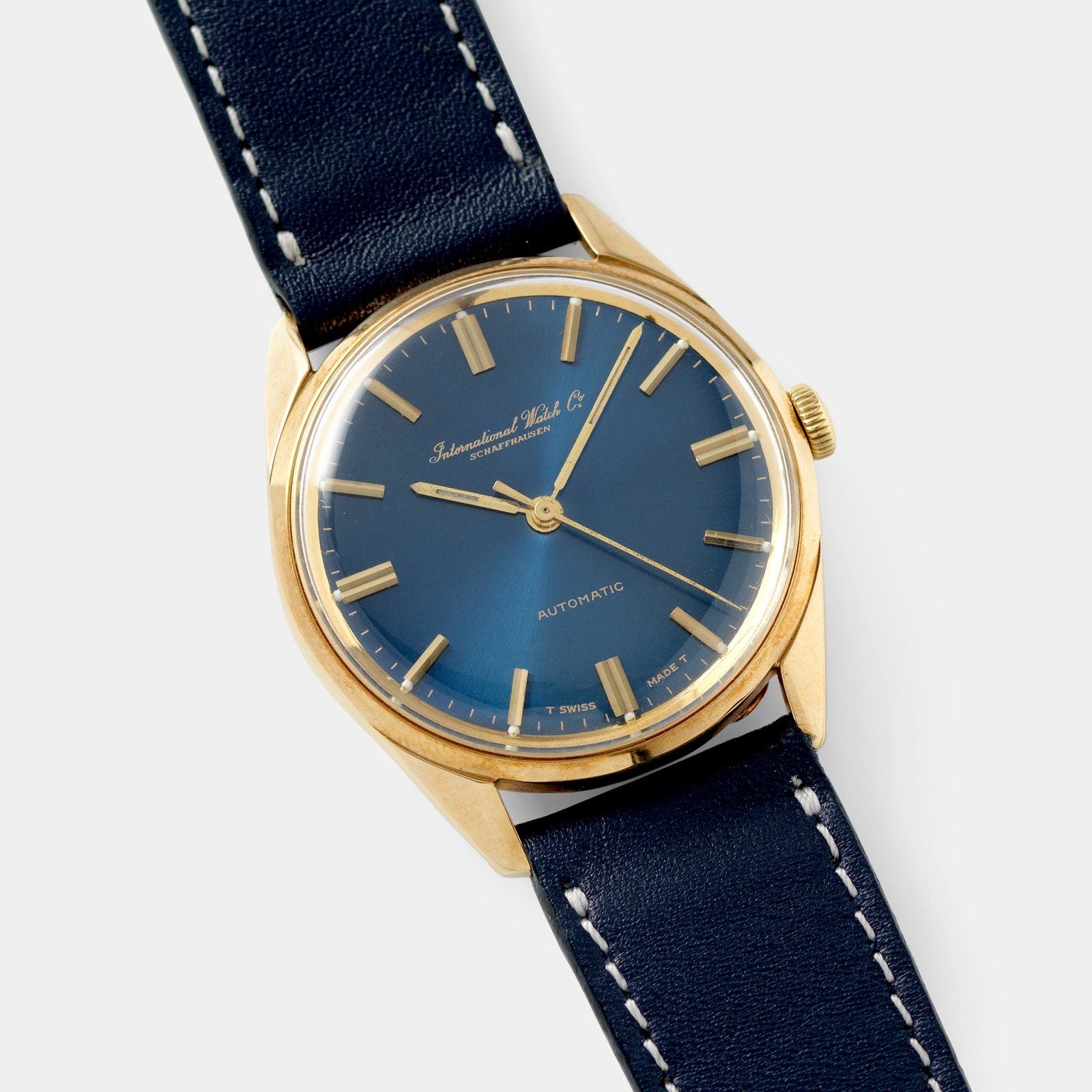 green emerald velvet dress IWC Yellow Gold Dress Watch Blue Soleil Dial