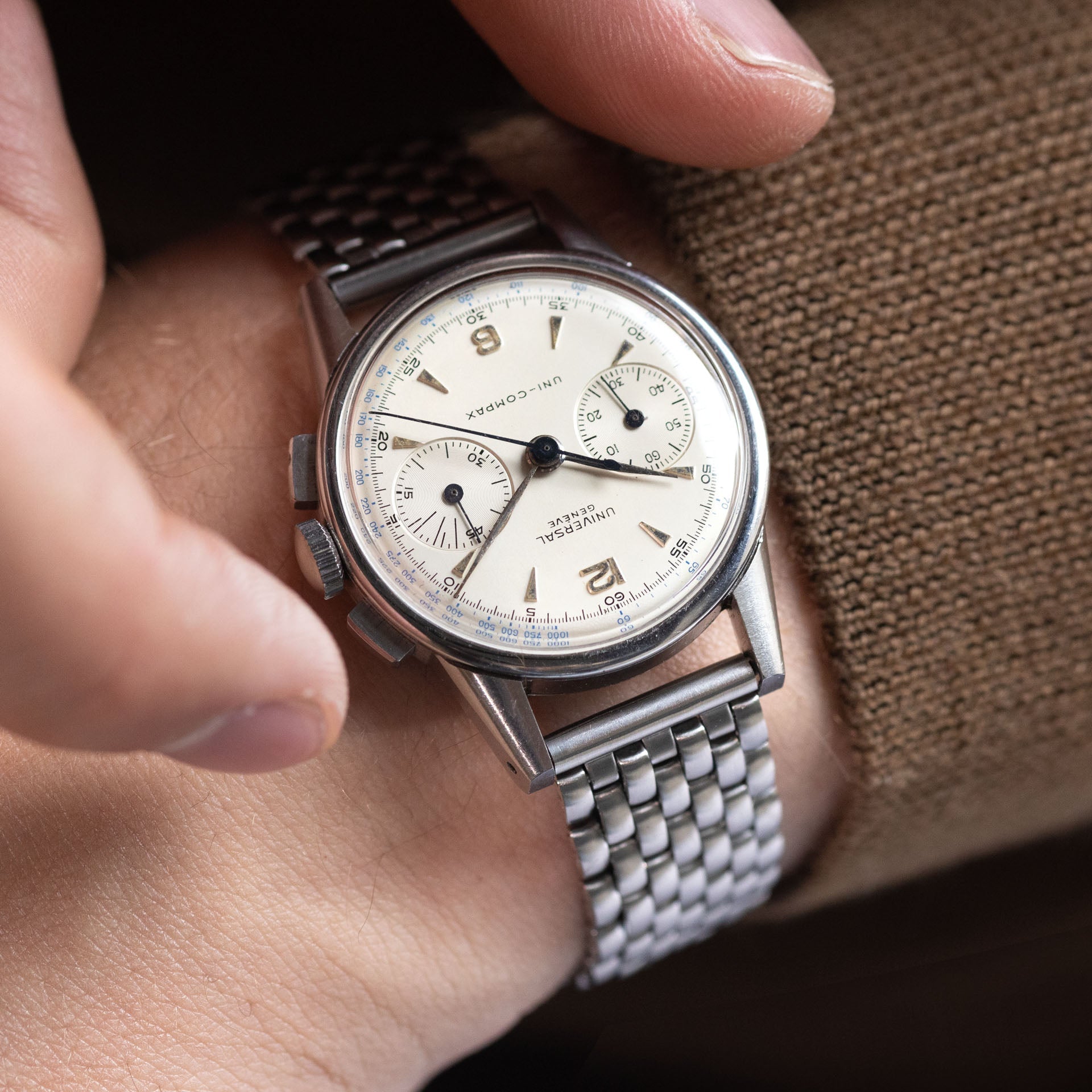 UNIVERSAL GENEVE 腕時計 ステンレス Universal Geneve Unicompax Steel Chronograph