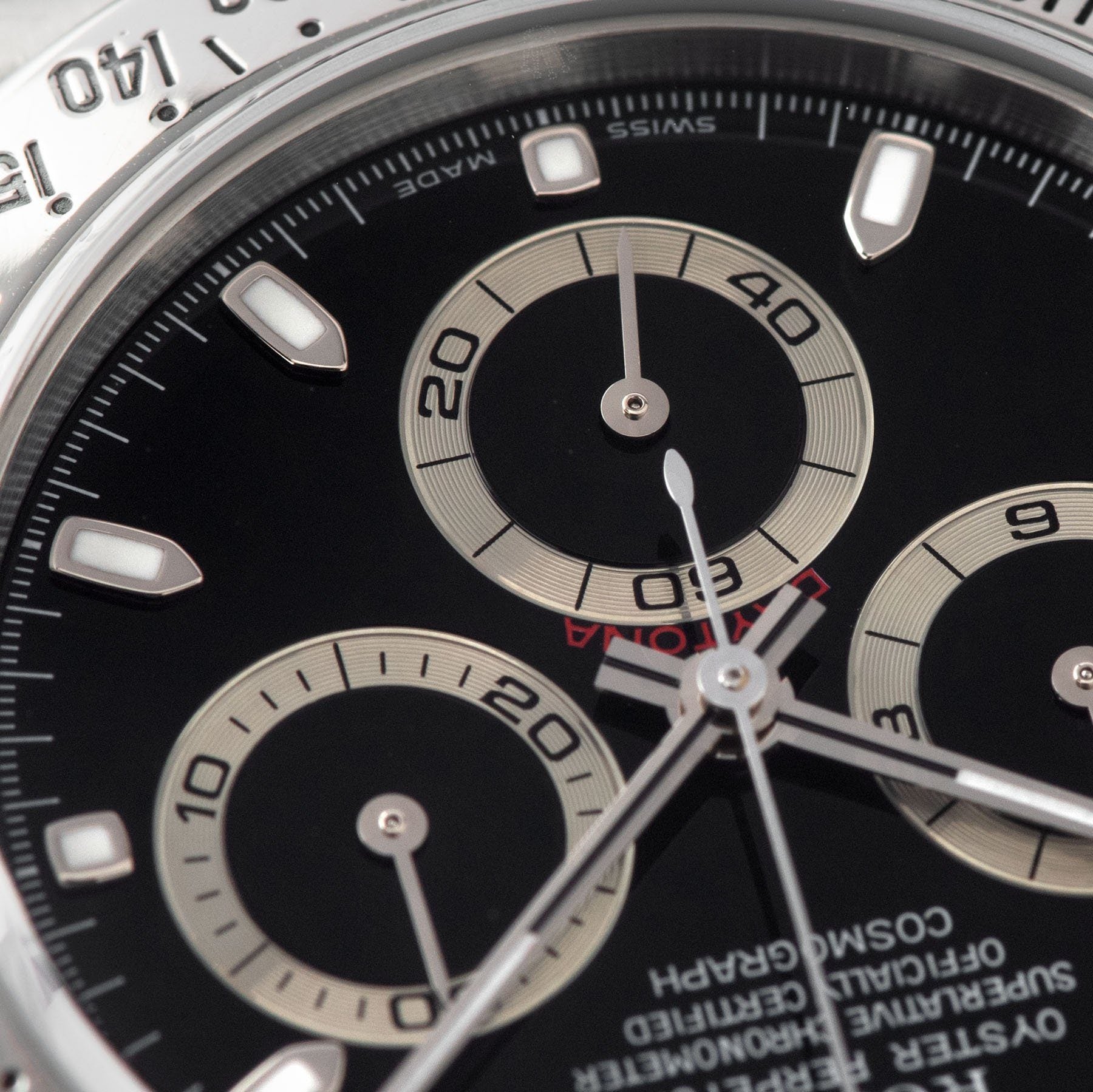 Rolex Daytona Steel 116520 Black Dial Box and Papers set Swiss Made perfect dial