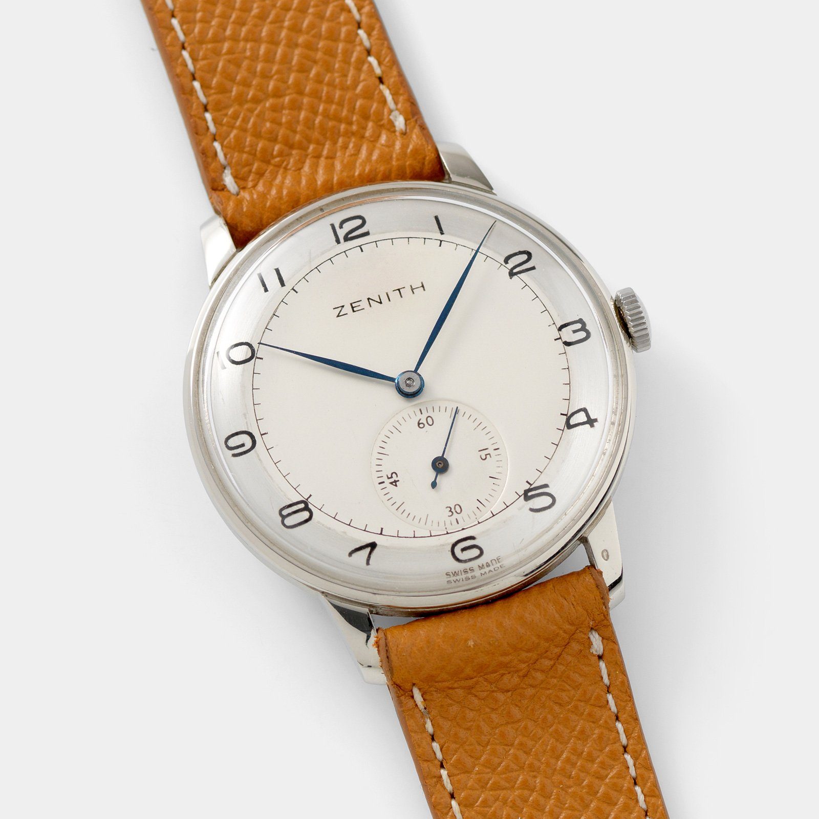 vintage an・an no.33 Zenith Oversize Dress Watch Two-Tone Dial 1940s