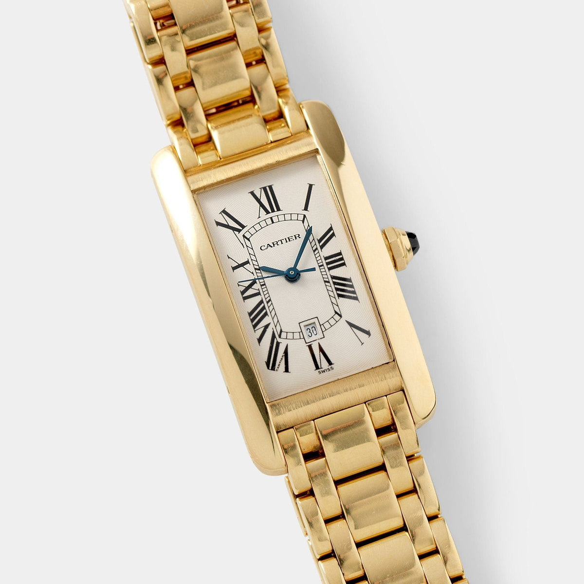 Cartier 18K Yellow Gold Tank Americaine American Medium Watch CARTIER American Tank Large Mechanical 18k Gold Bracelet Wat main image 2